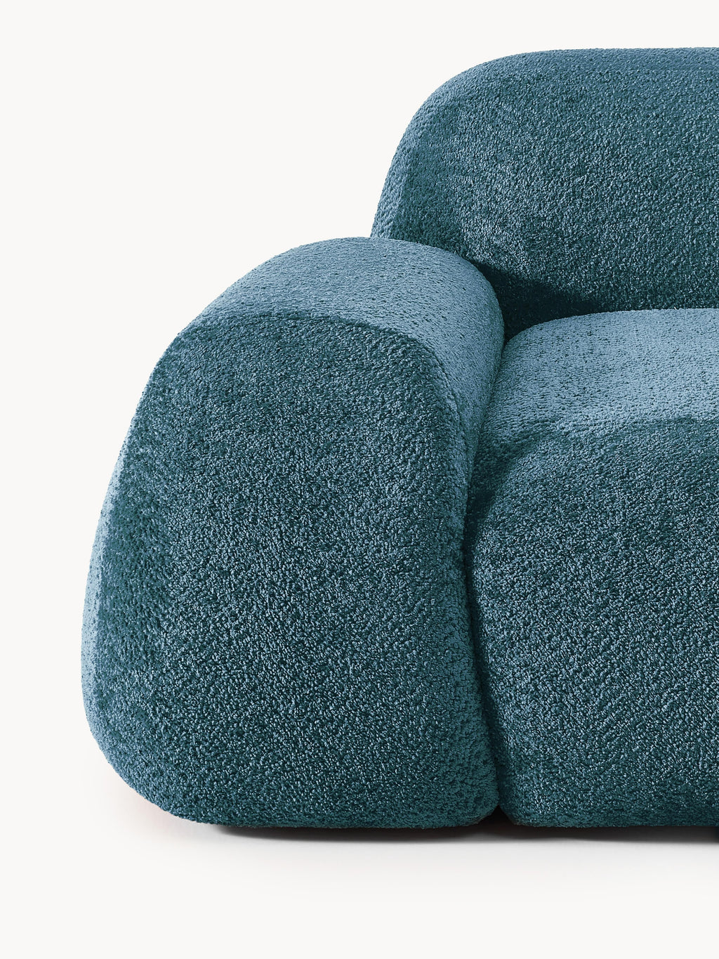 Modulares Teddy-Bouclé-Sofa Wolke (4-Sitzer)