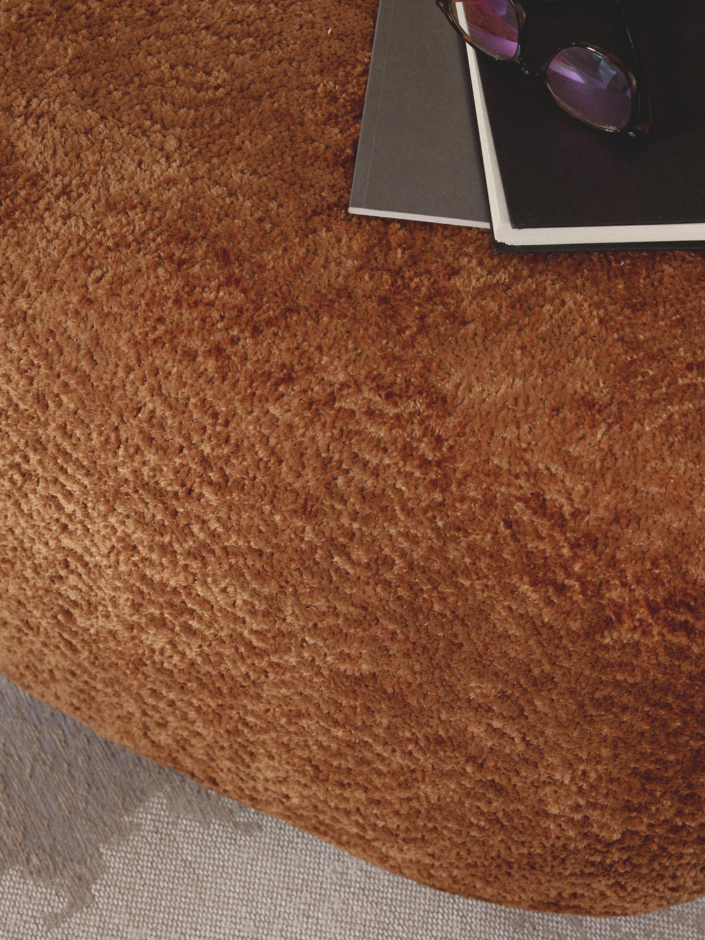 Sofa-Hocker Wolke aus Teddy-Bouclé