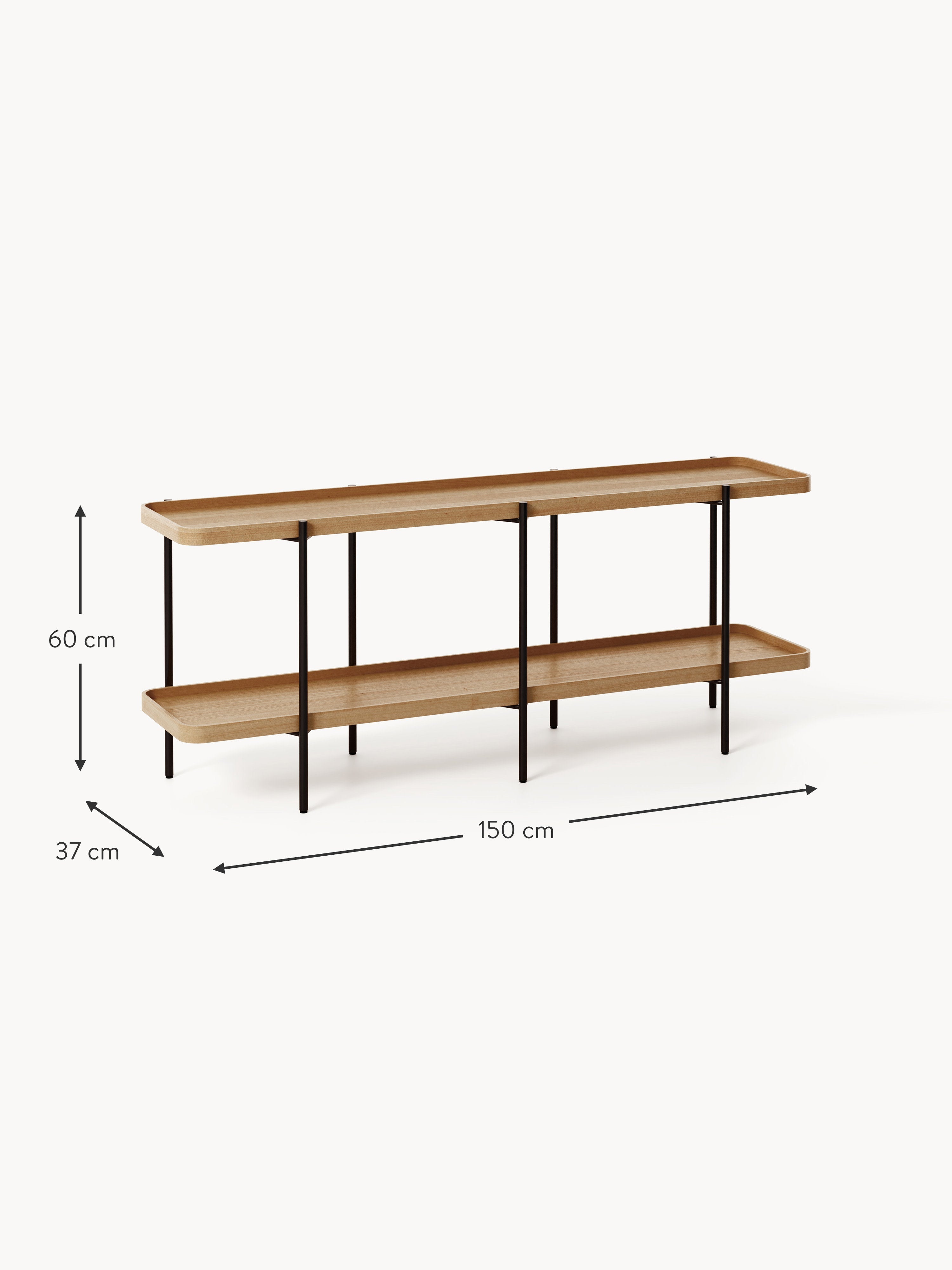 Niedriges Holz-Regal Renee