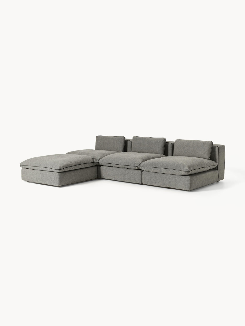 Modulares XL-Sofa Felix mit Hocker (links/rechts)
