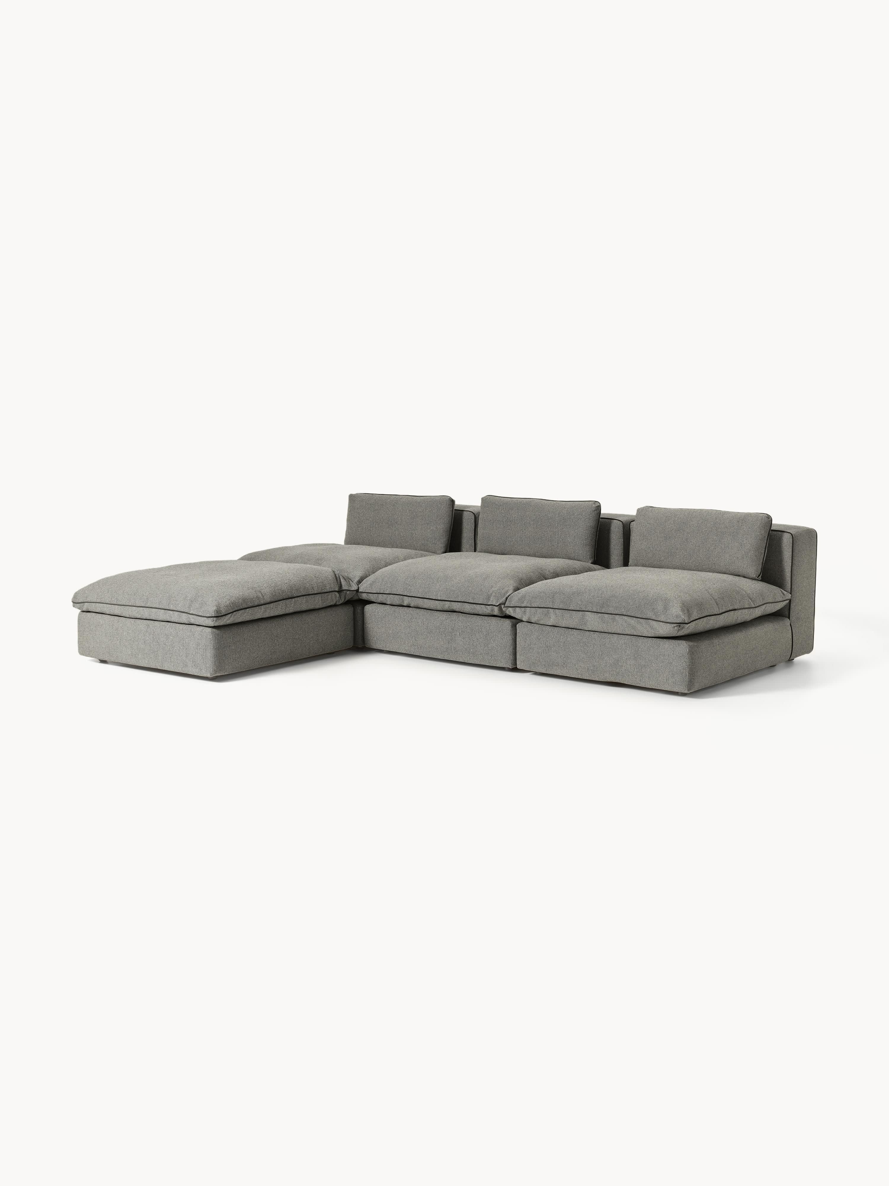 Modulares XL-Sofa Felix mit Hocker (links/rechts)