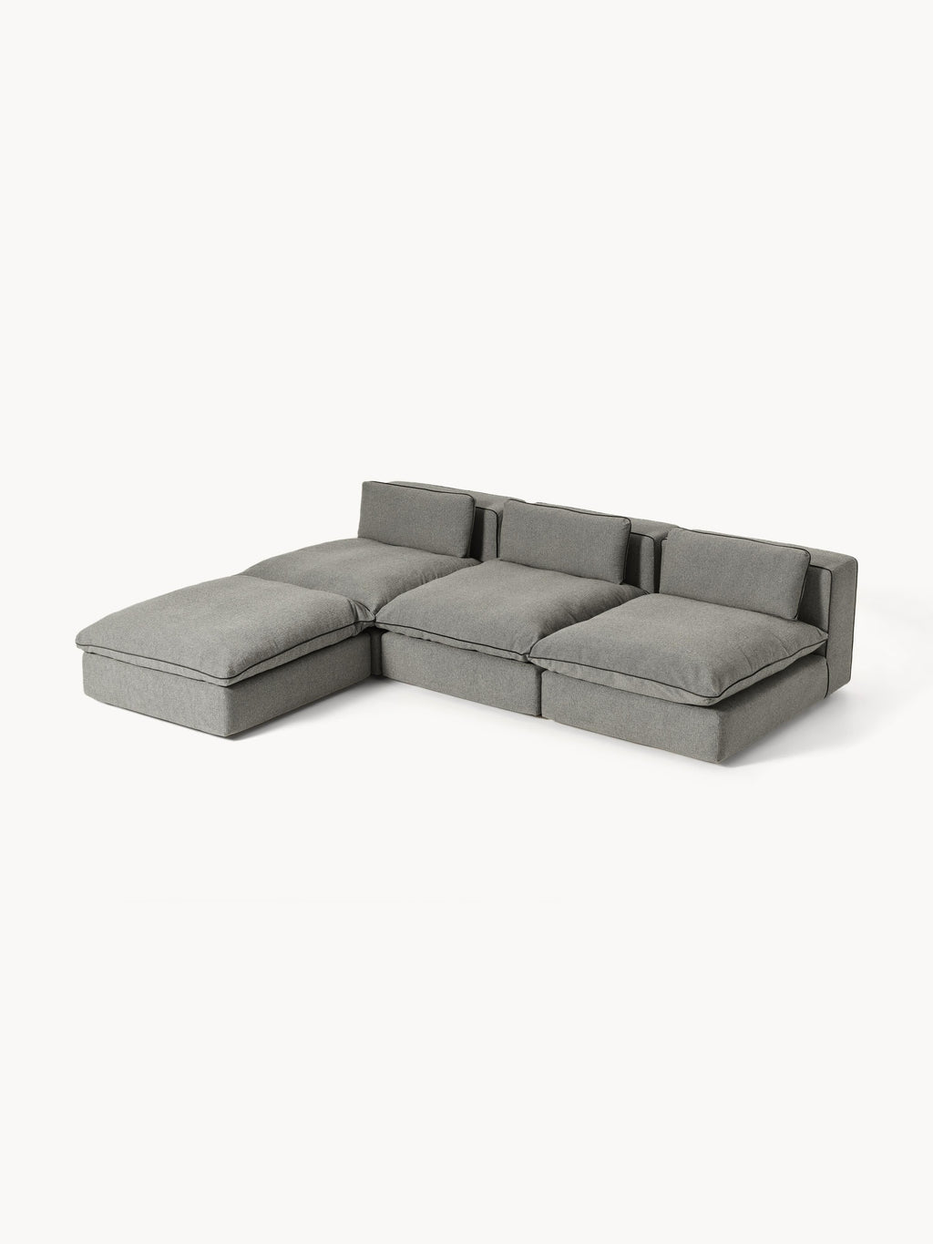 Modulares XL-Sofa Felix mit Hocker (links/rechts)