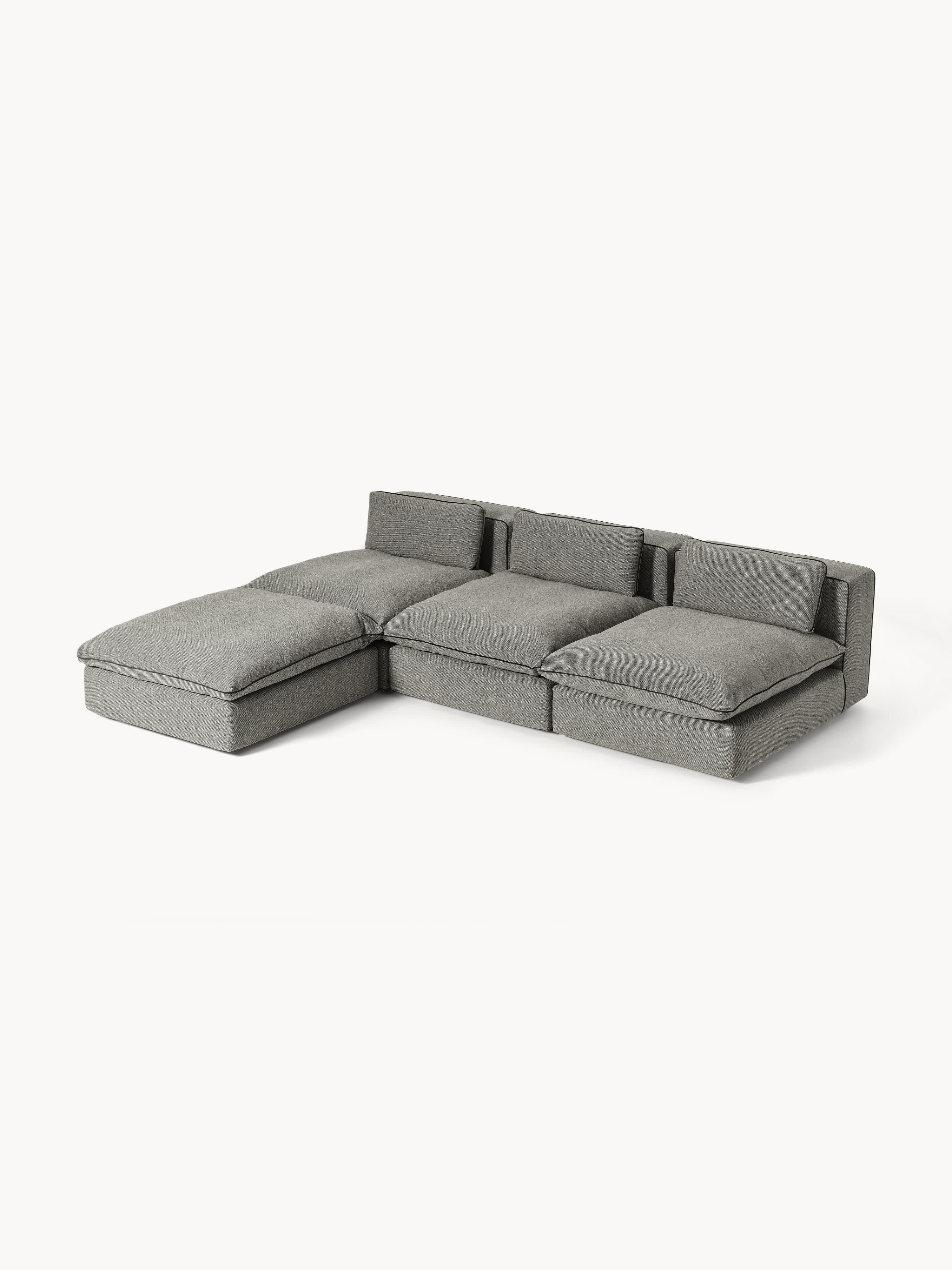 Modulares XL-Sofa Felix mit Hocker (links/rechts)