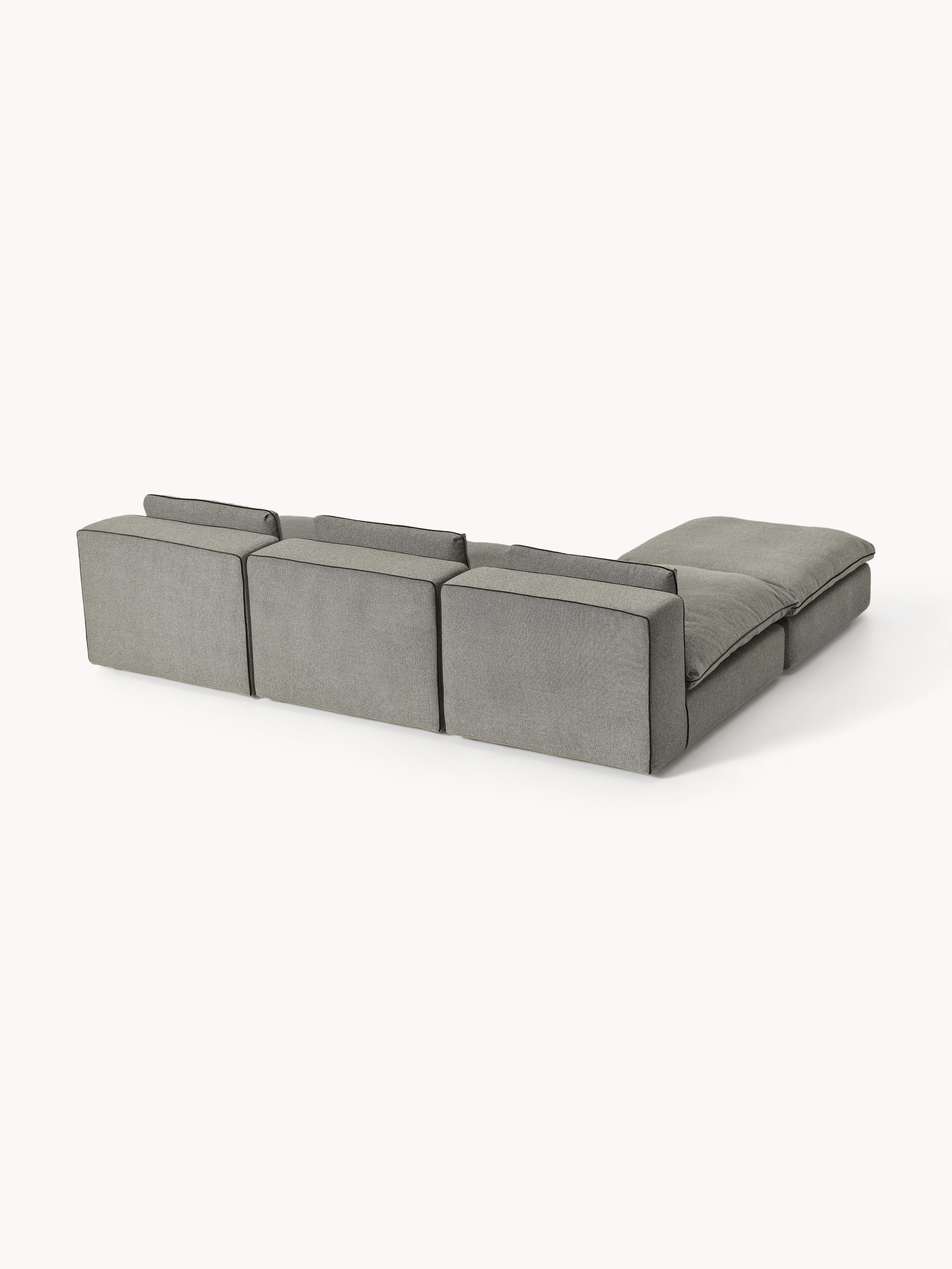 Modulares XL-Sofa Felix mit Hocker (links/rechts)
