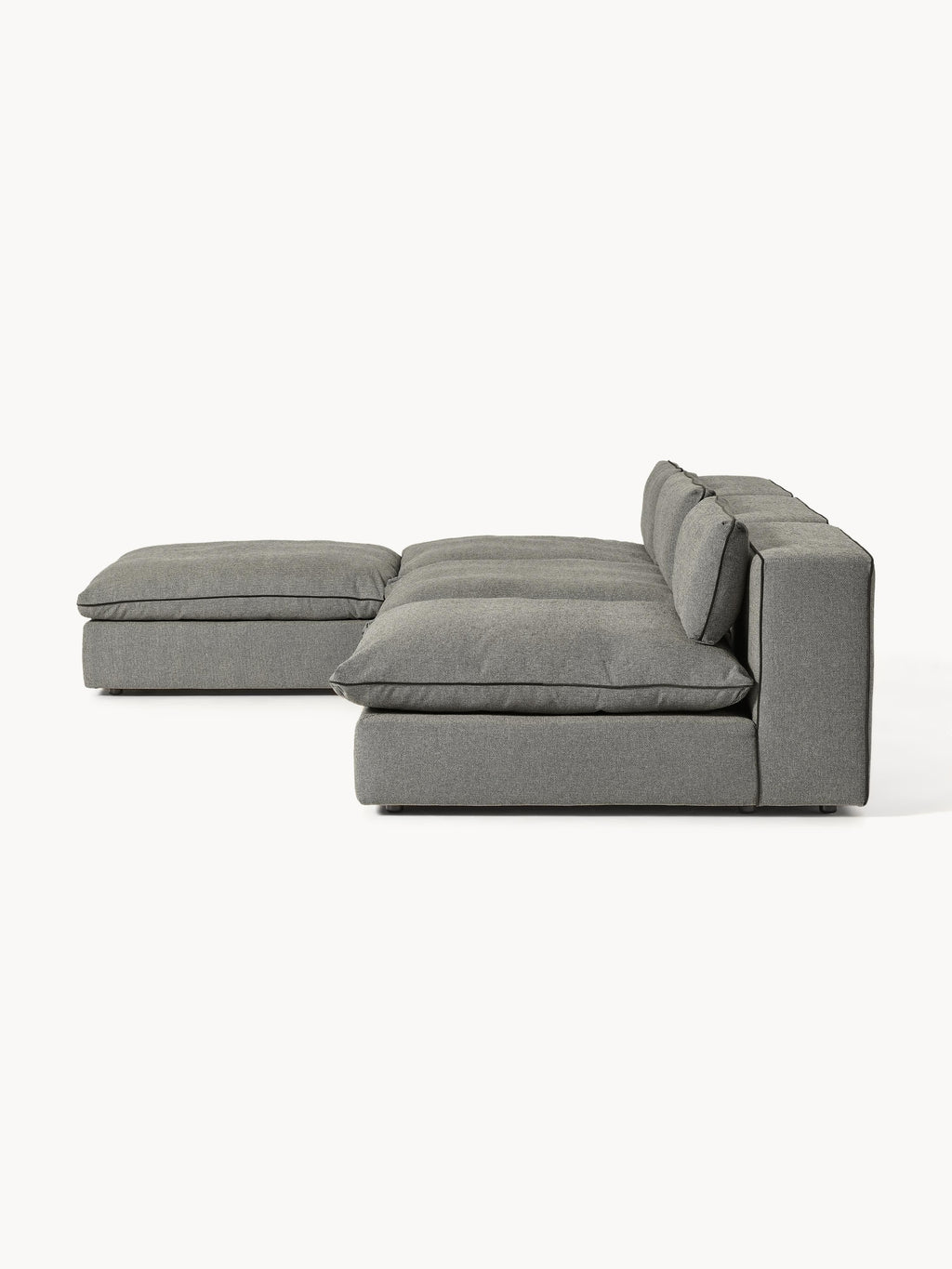 Modulares XL-Sofa Felix mit Hocker (links/rechts)