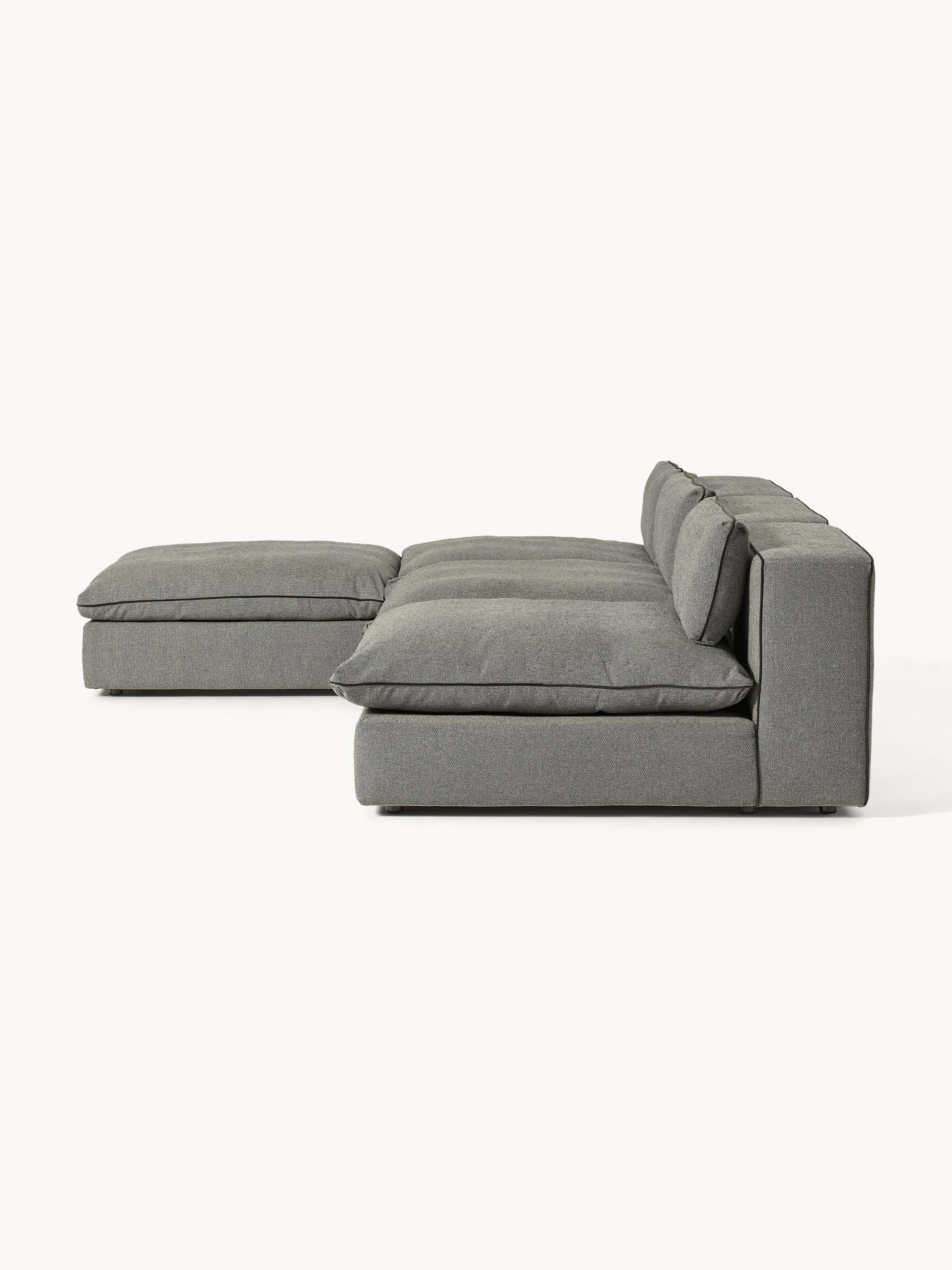Modulares XL-Sofa Felix mit Hocker (links/rechts)