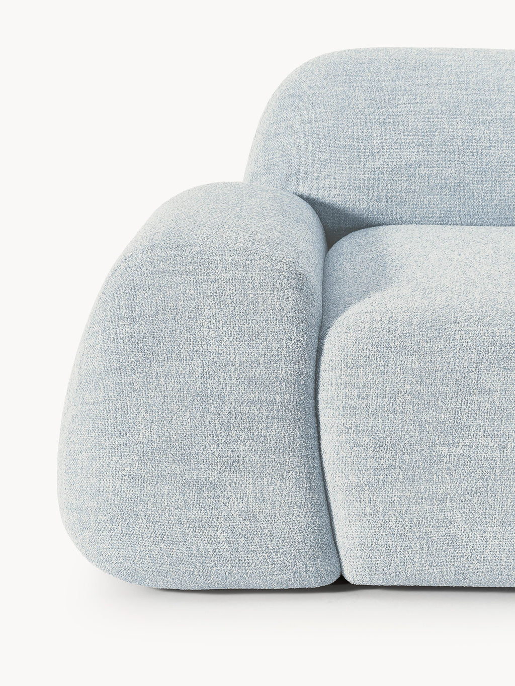 Modulares Bouclé-Ecksofa Wolke (4-Sitzer)