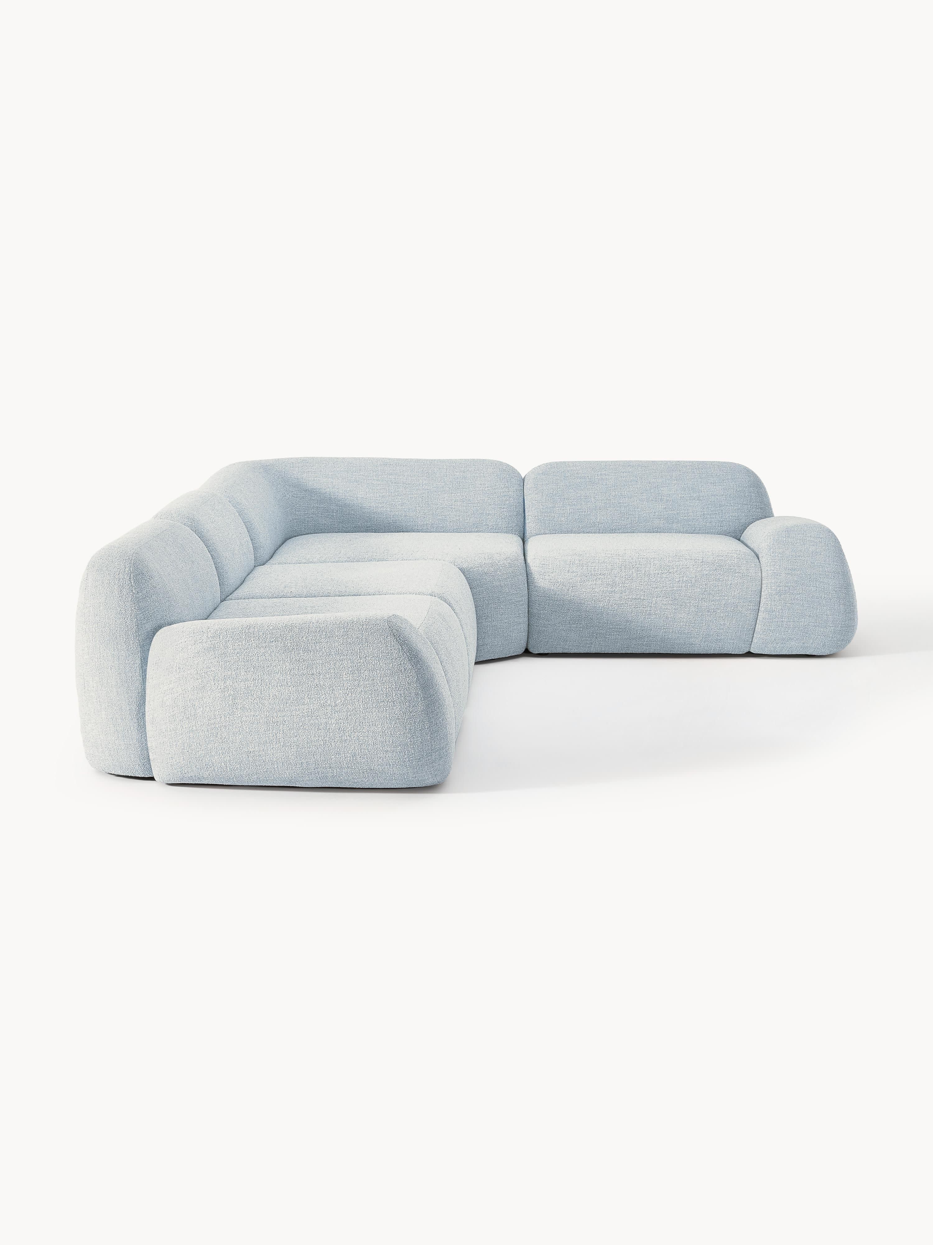 Modulares Bouclé-Ecksofa Wolke (4-Sitzer)