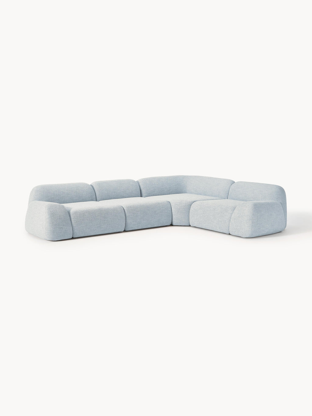 Modulares Bouclé-Ecksofa Wolke (4-Sitzer)