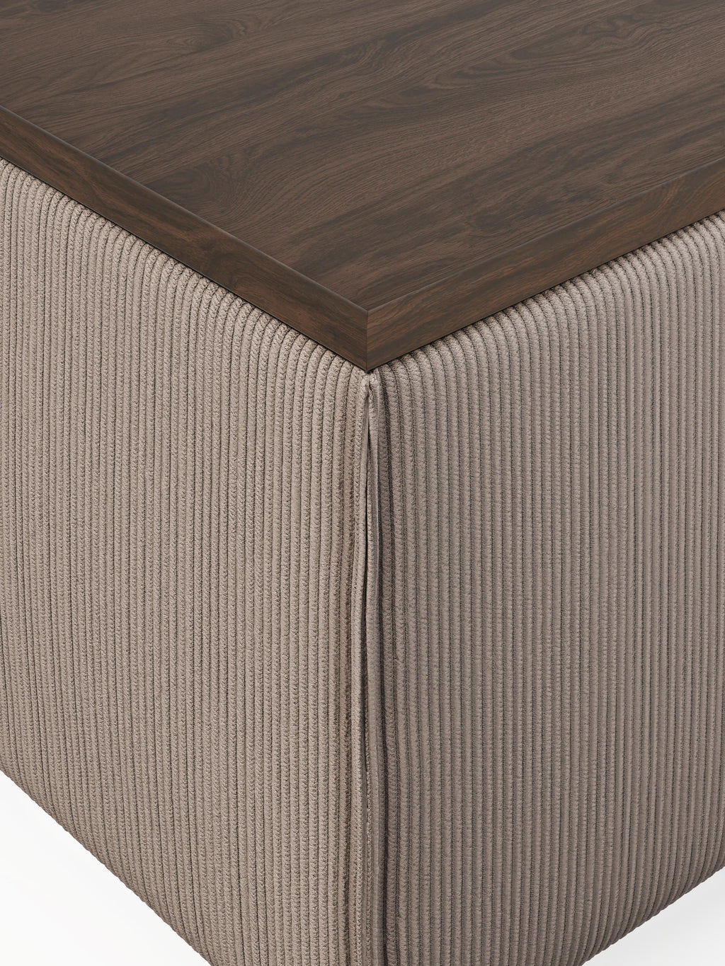 Sofa-Hocker Lennon aus Cord mit Stauraum