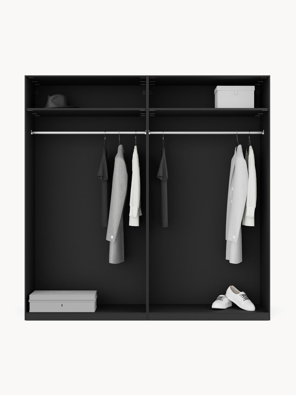 Modularer Drehtürenschrank Simone, 200 cm Breite, in verschiedenen Größen