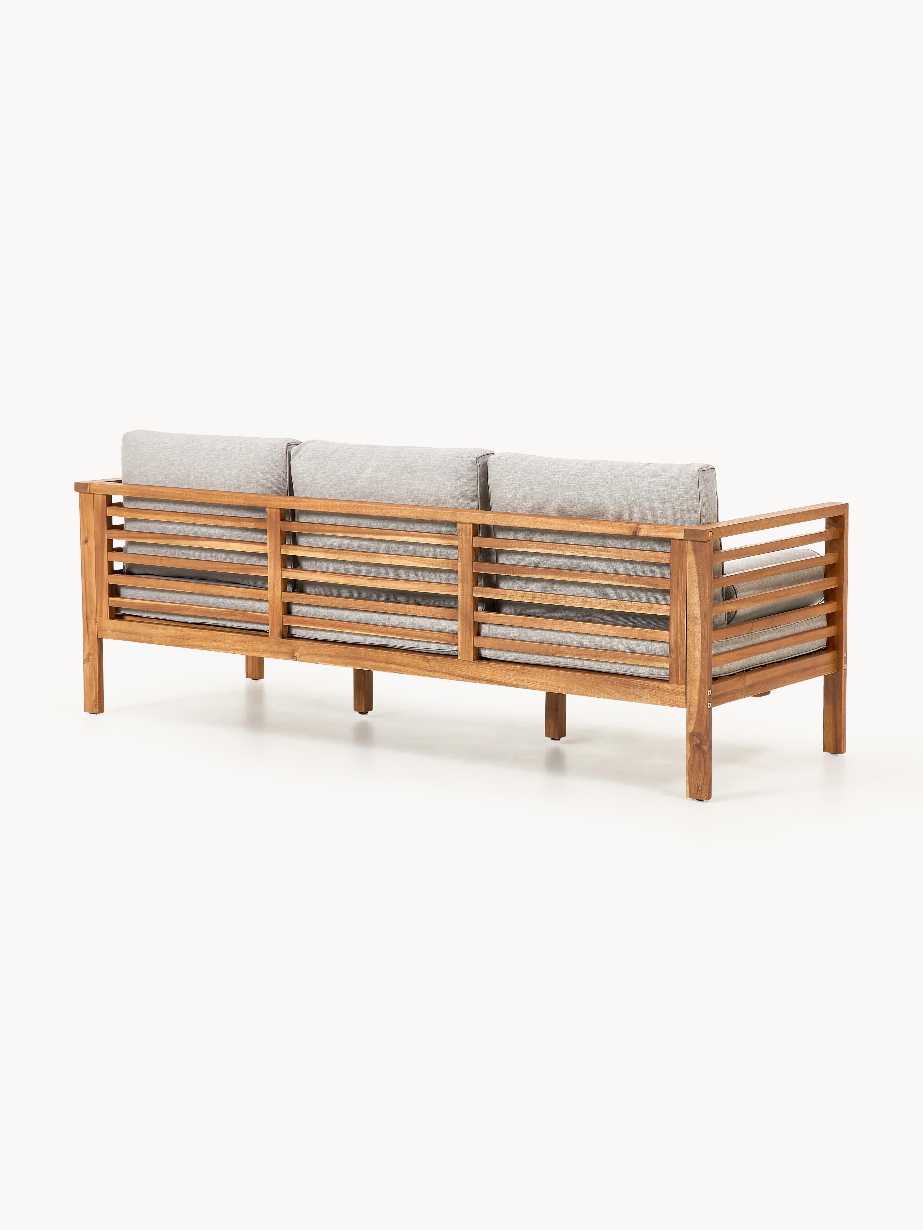 Garten-Loungesofa Bo (3-Sitzer) aus Akazienholz