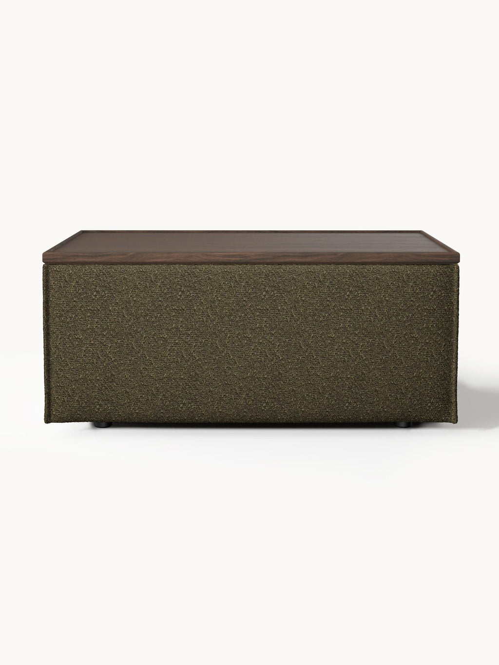 Sofa-Hocker Lennon aus Bouclé mit Stauraum