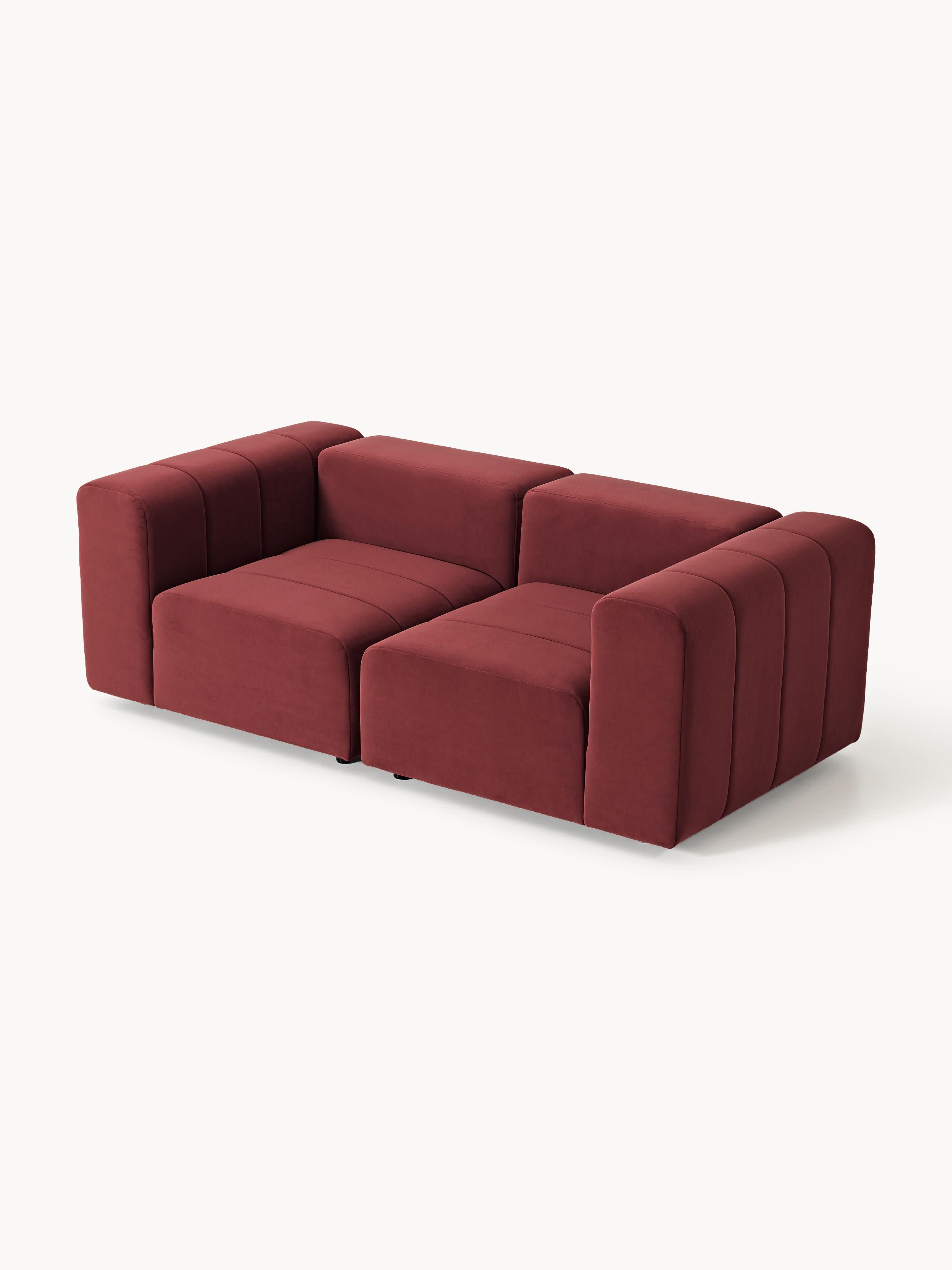 Modulares Samt-Sofa Lena (3-Sitzer)