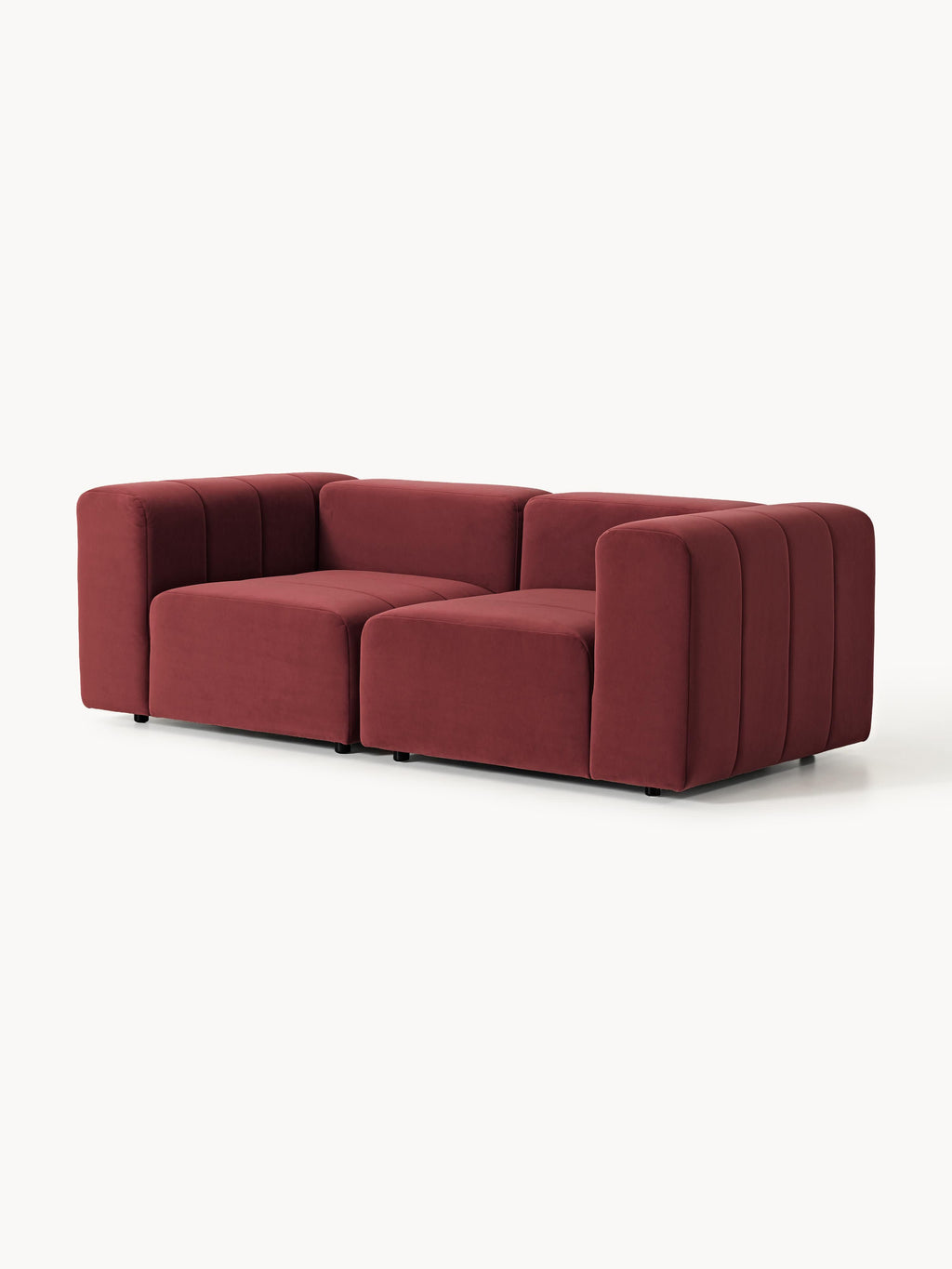 Modulares Samt-Sofa Lena (3-Sitzer)