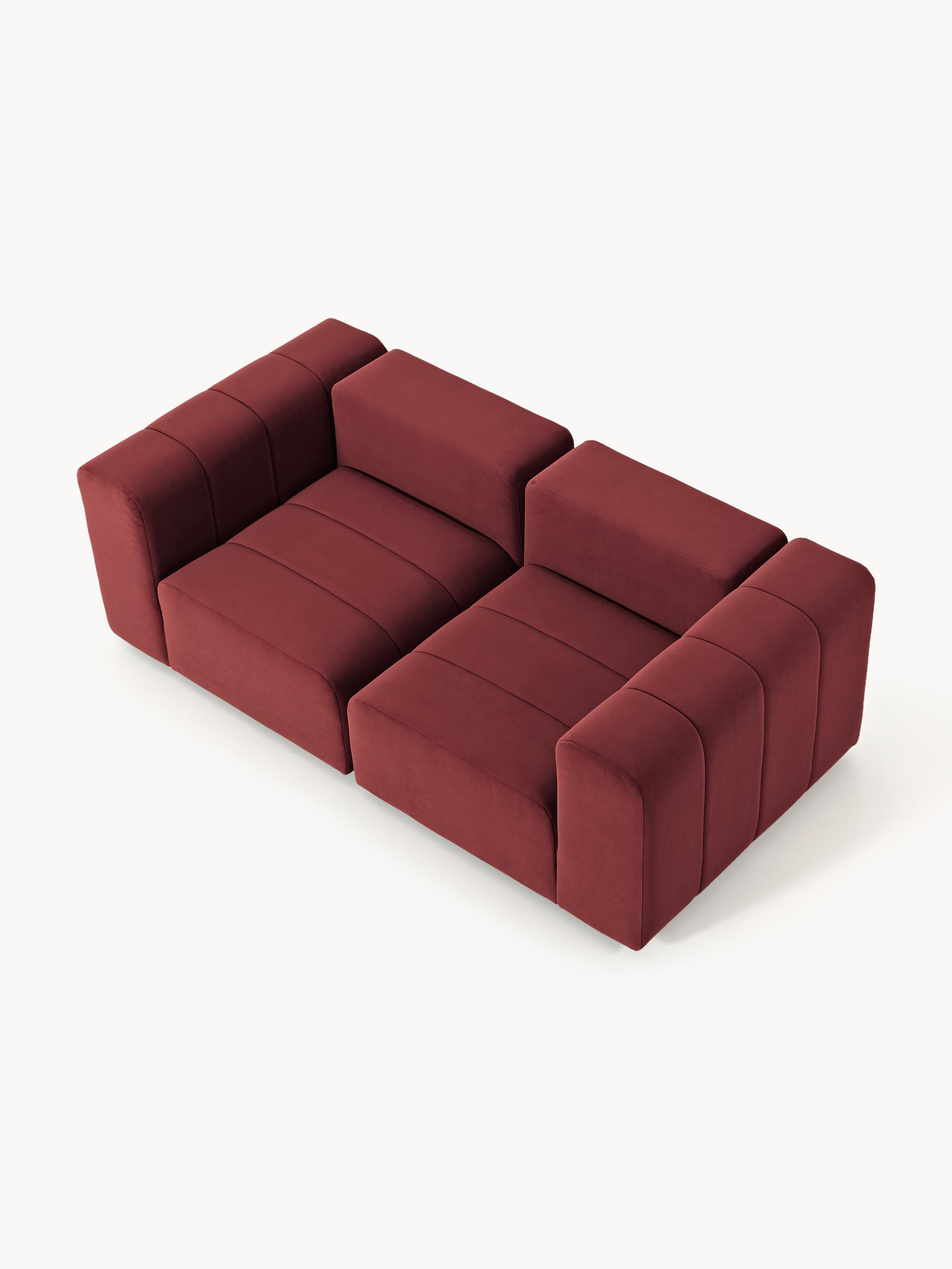 Modulares Samt-Sofa Lena (3-Sitzer)