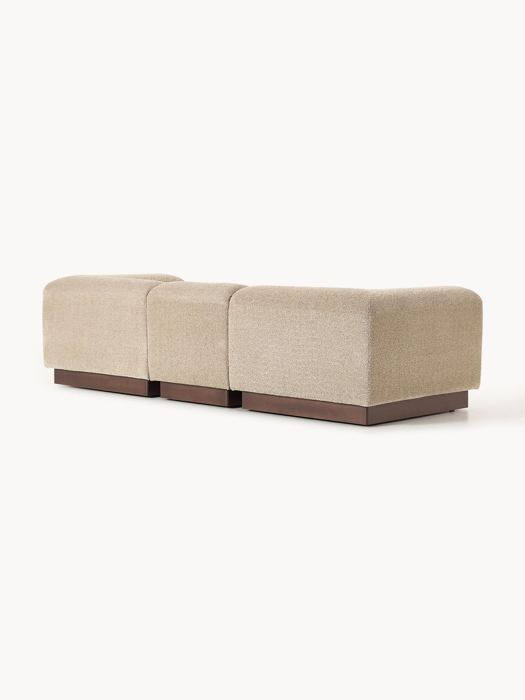 Modulares Sofa Natalie (3-Sitzer) aus Teddy-Bouclé