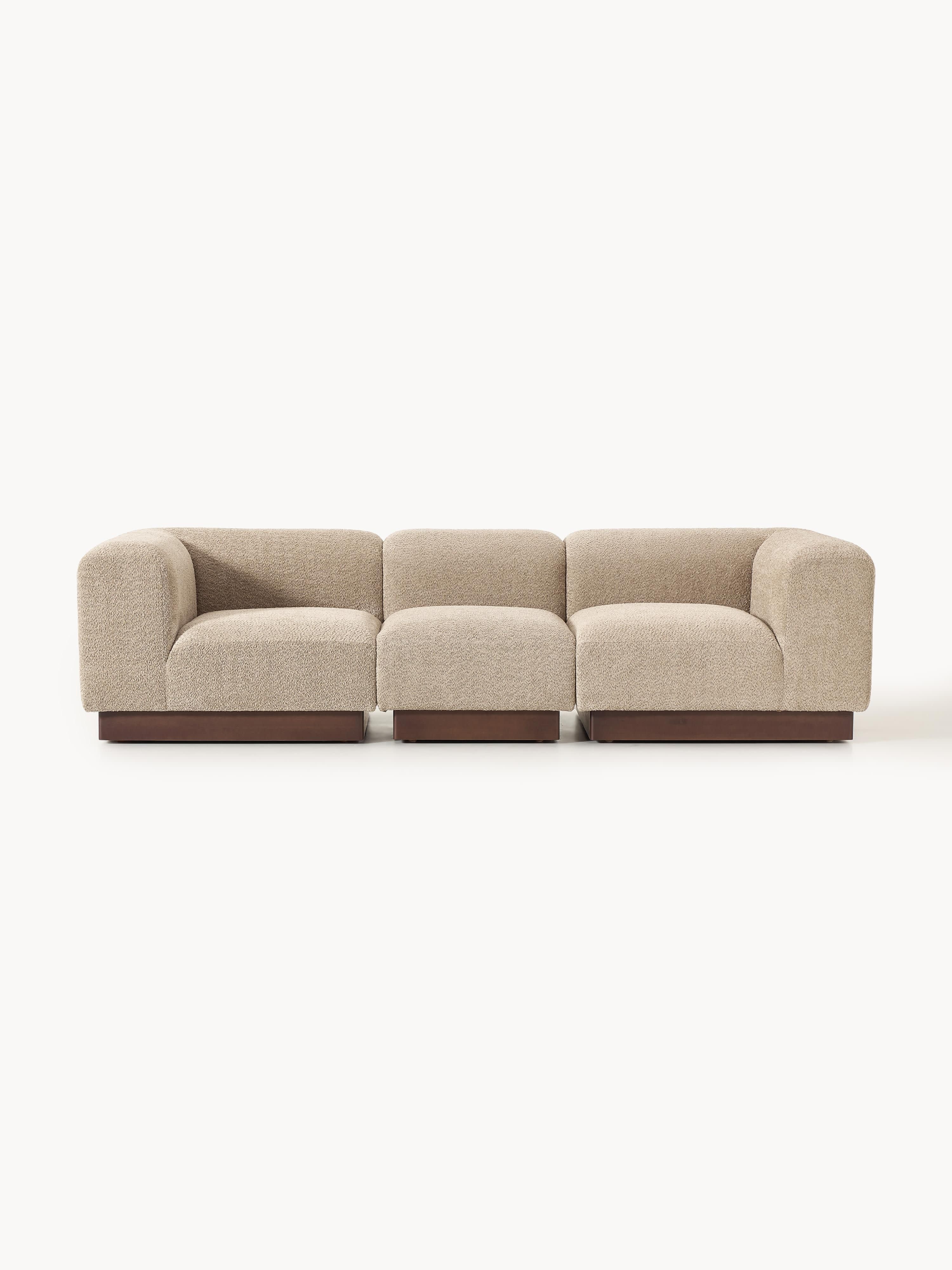 Galeriebild 1 - Modulares Sofa Natalie (3-Sitzer) aus Teddy-Bouclé