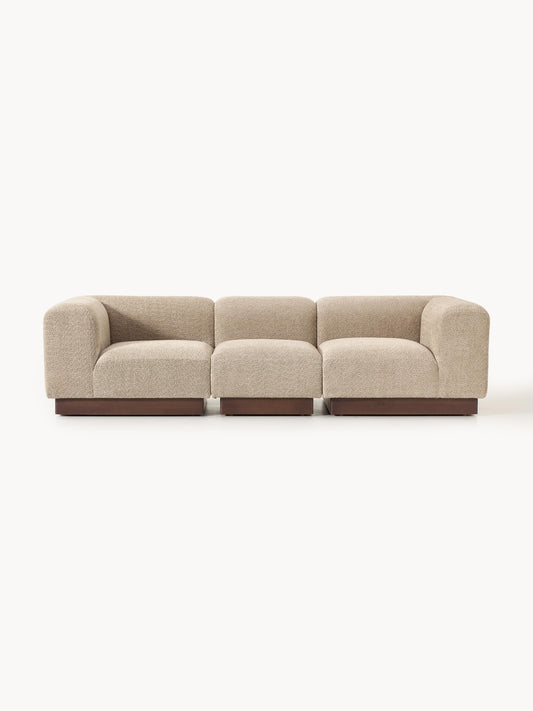 Galeriebild 1 - Modulares Sofa Natalie (3-Sitzer) aus Teddy-Bouclé
