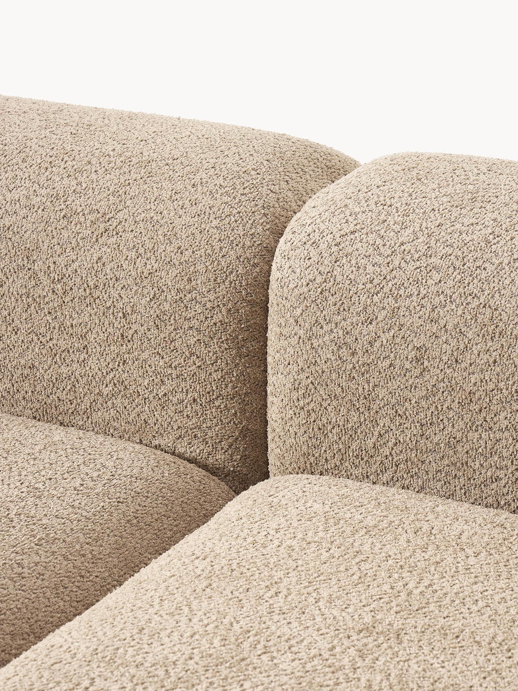 Modulares Sofa Natalie (3-Sitzer) aus Teddy-Bouclé