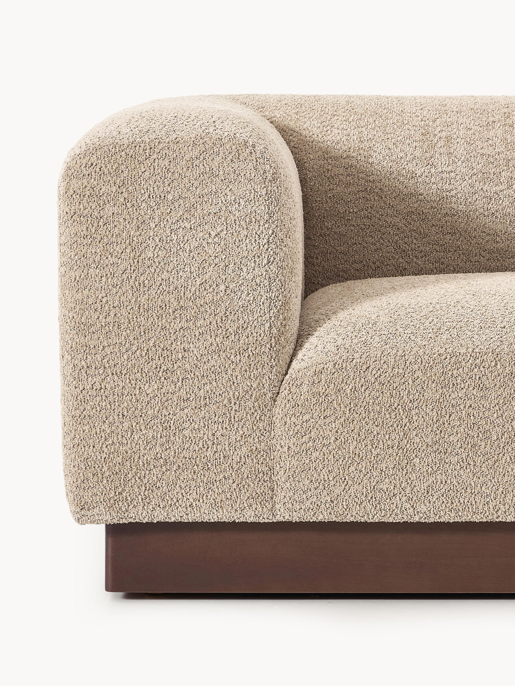 Modulares Sofa Natalie (3-Sitzer) aus Teddy-Bouclé