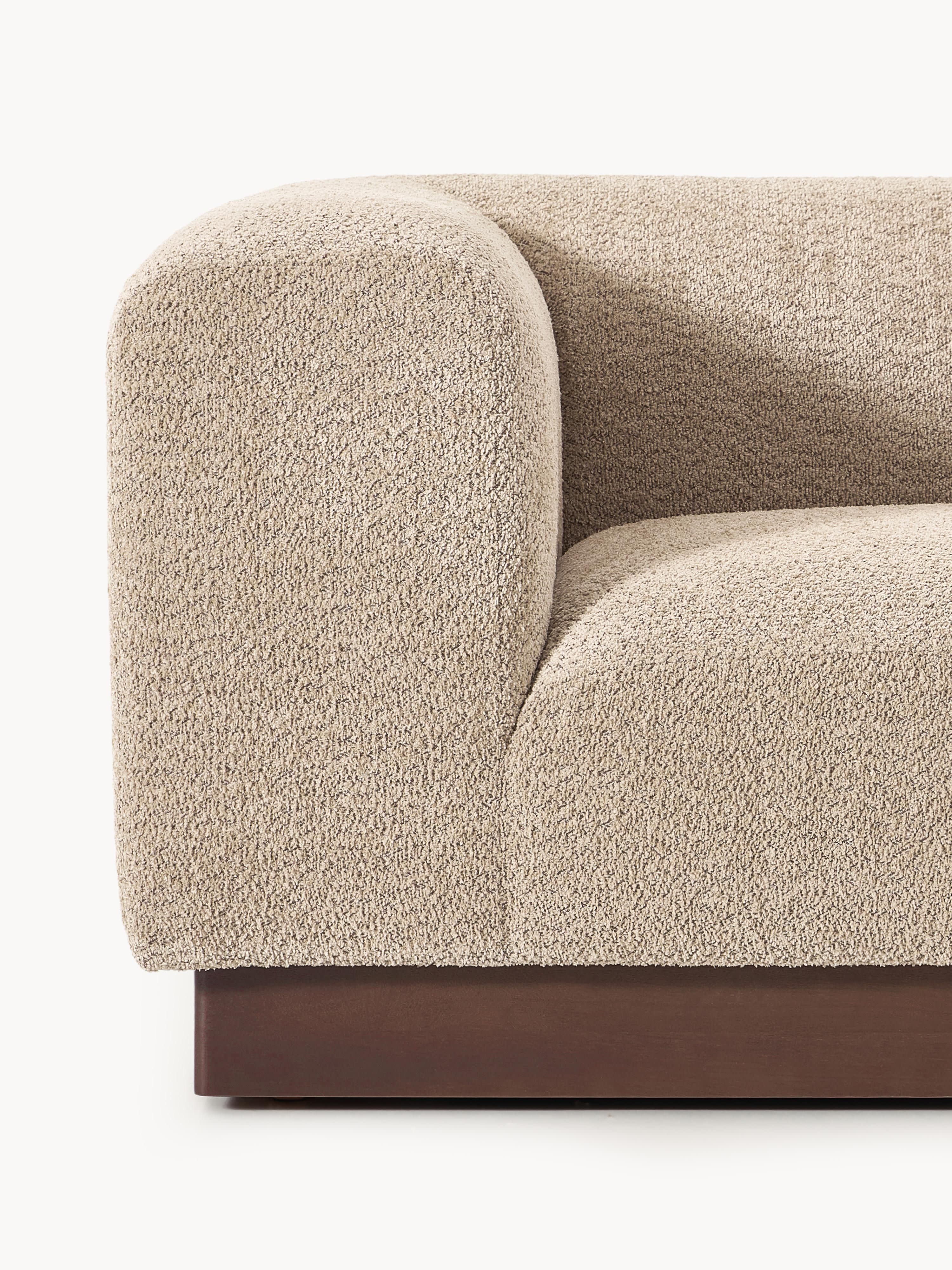 Modulares Sofa Natalie (3-Sitzer) aus Teddy-Bouclé
