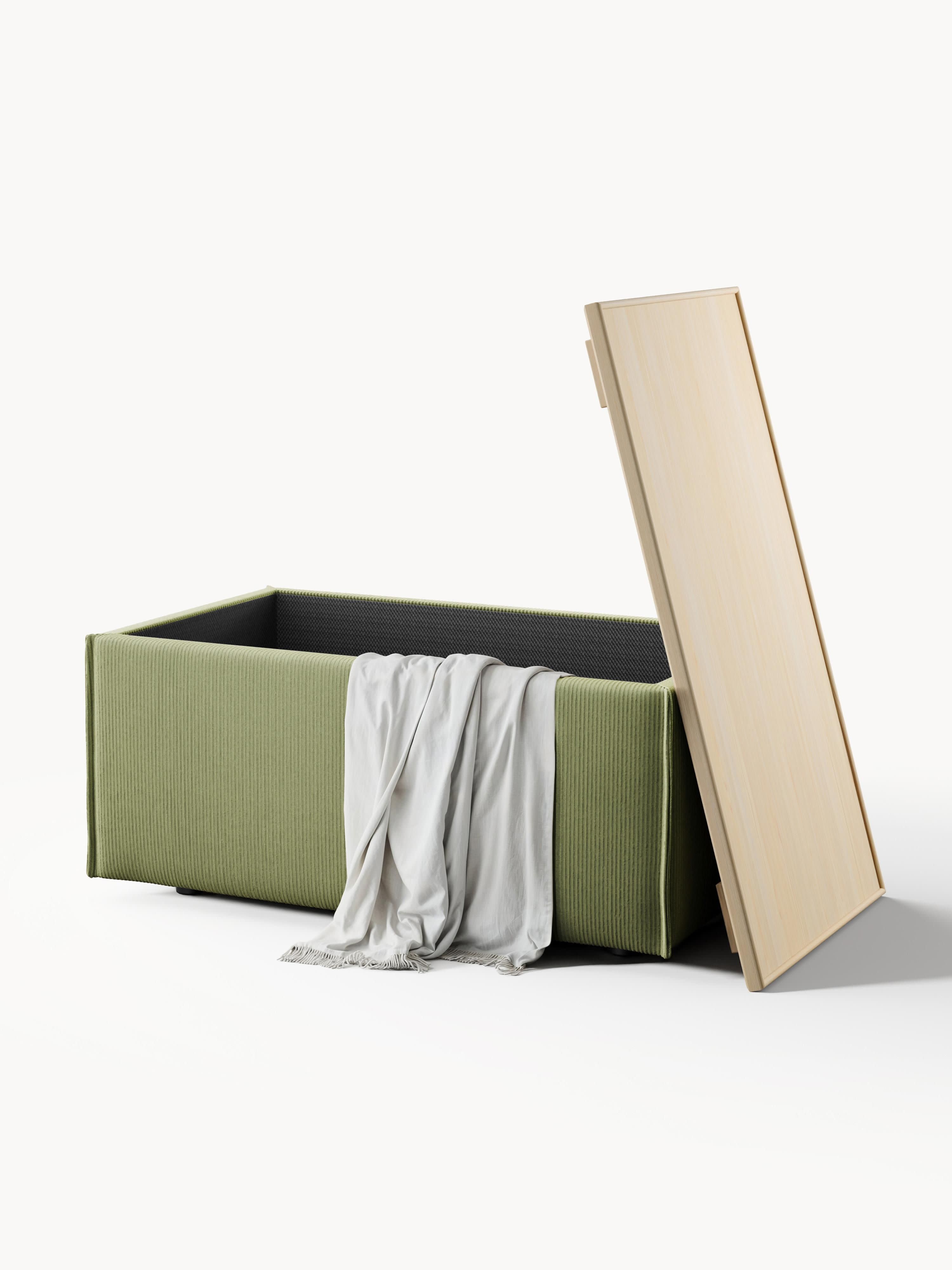 Sofa-Hocker Lennon aus Cord mit Stauraum