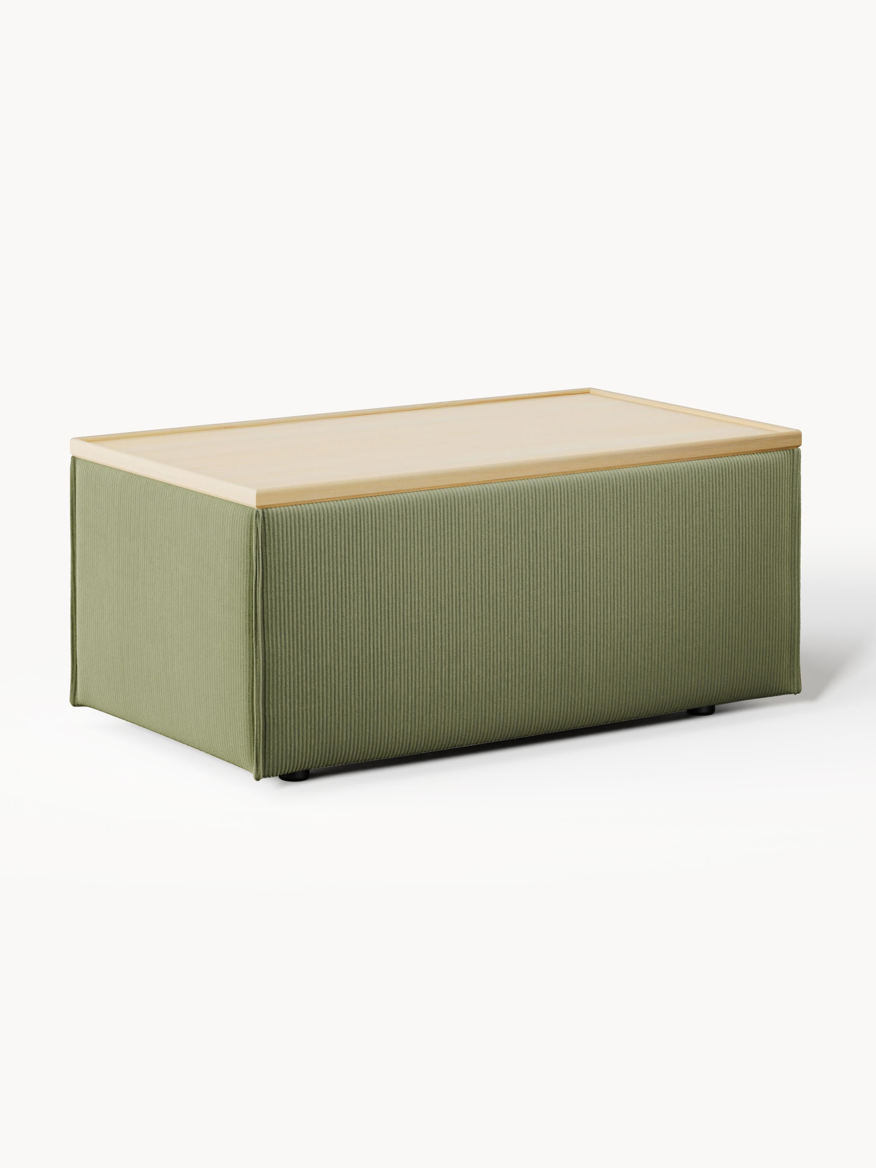 Galeriebild 1 - Sofa-Hocker Lennon aus Cord mit Stauraum