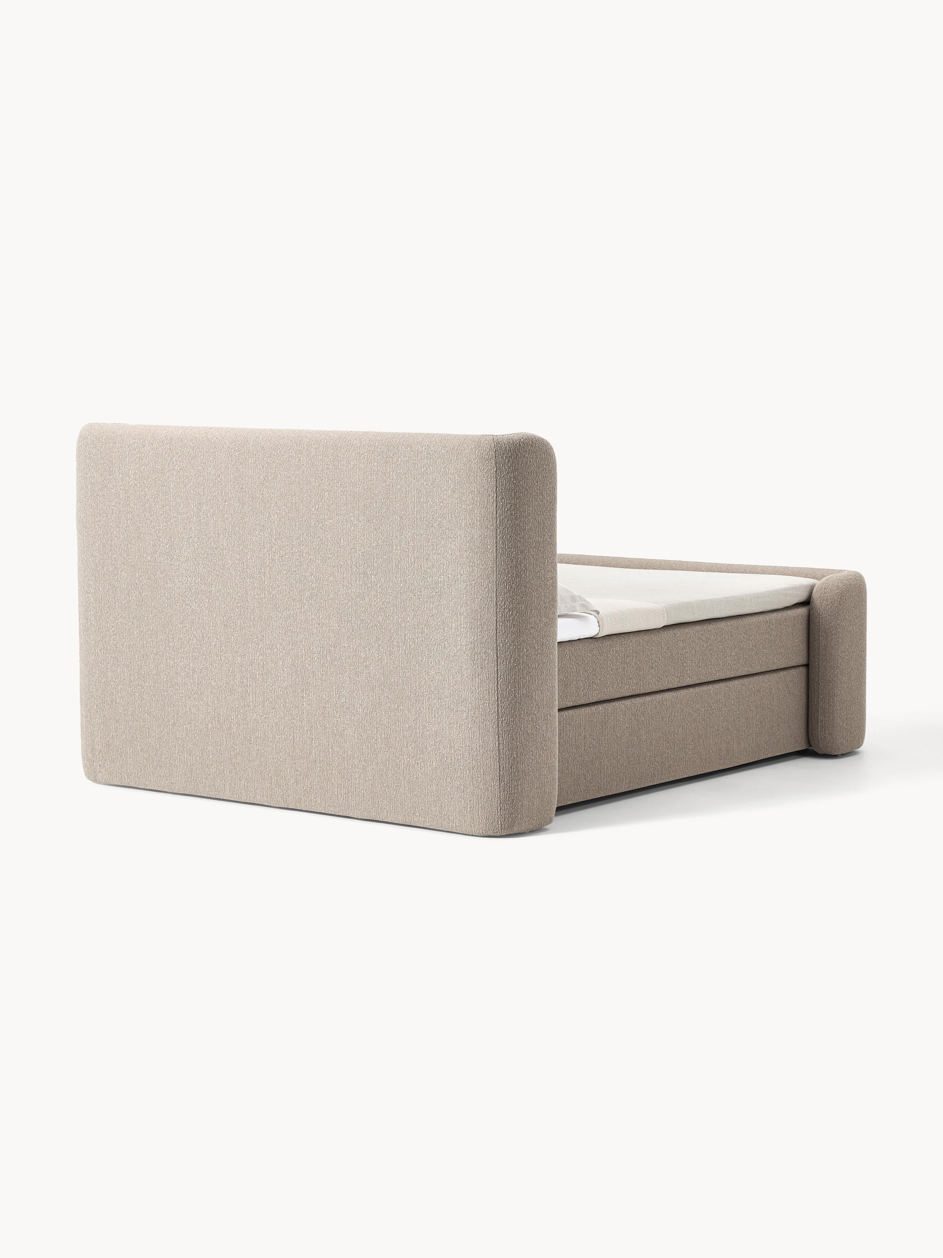 Bouclé-Boxspringbett Perla
