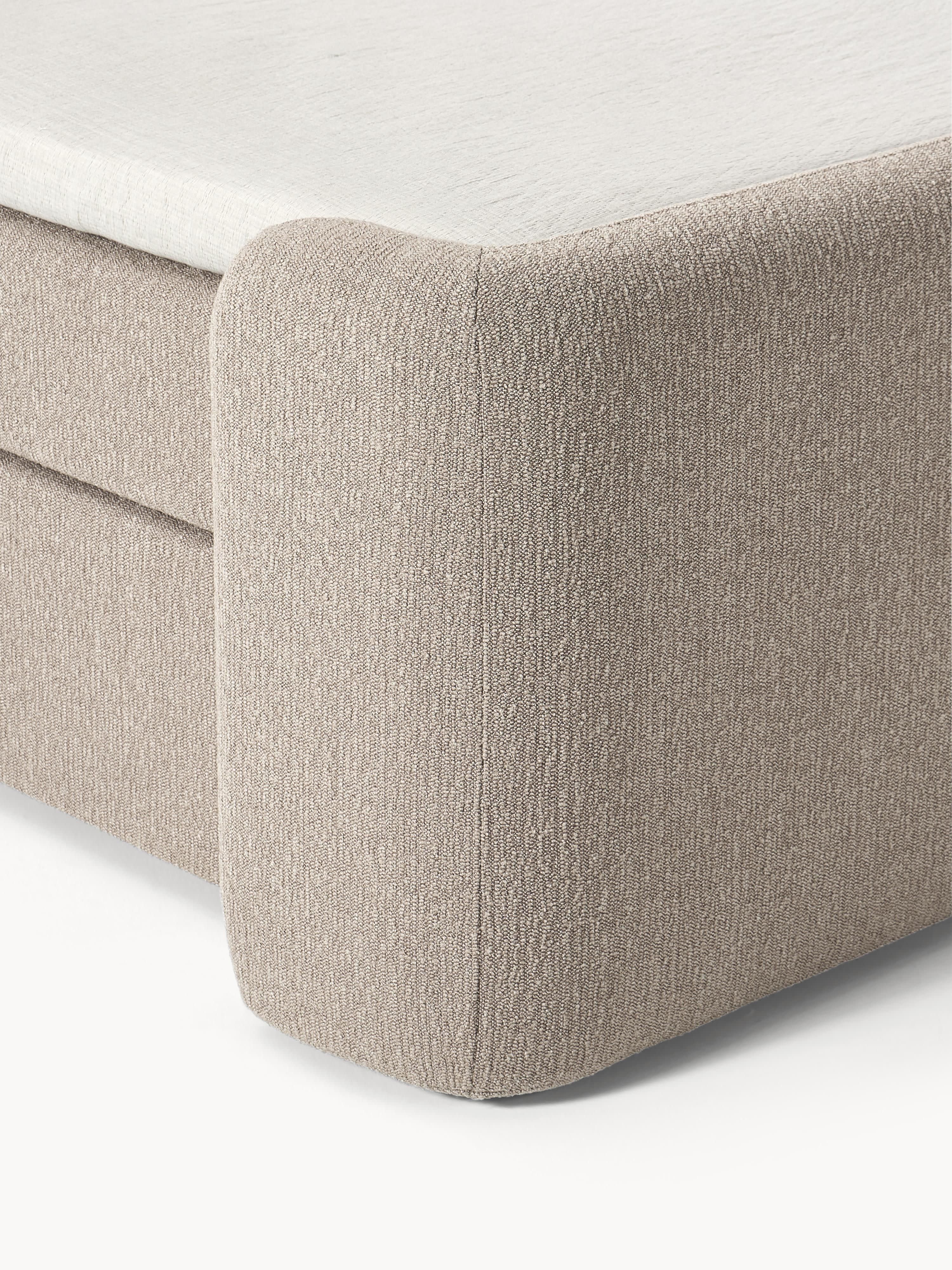 Bouclé-Boxspringbett Perla
