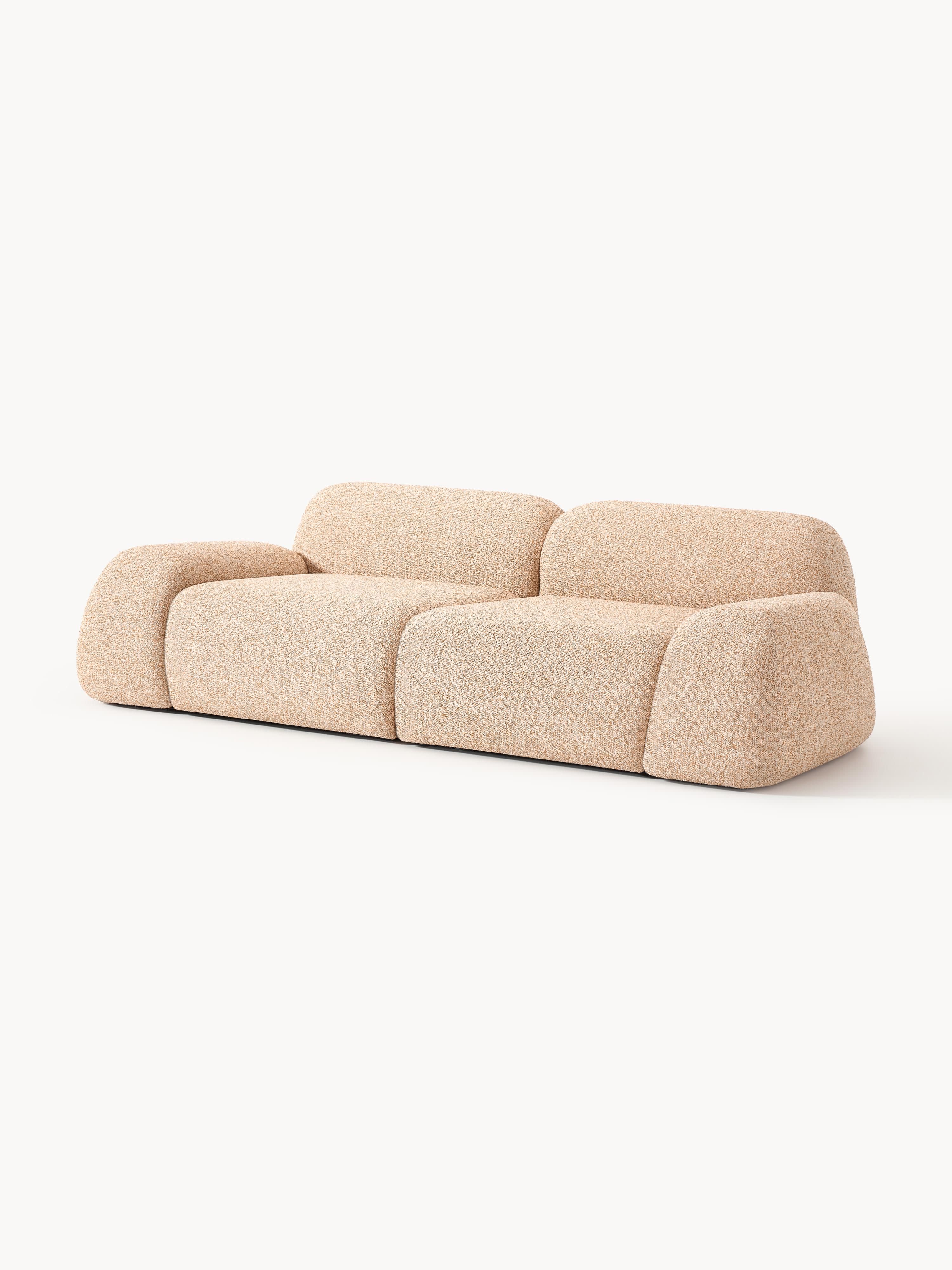Modulares Bouclé-Sofa Wolke (3-Sitzer)