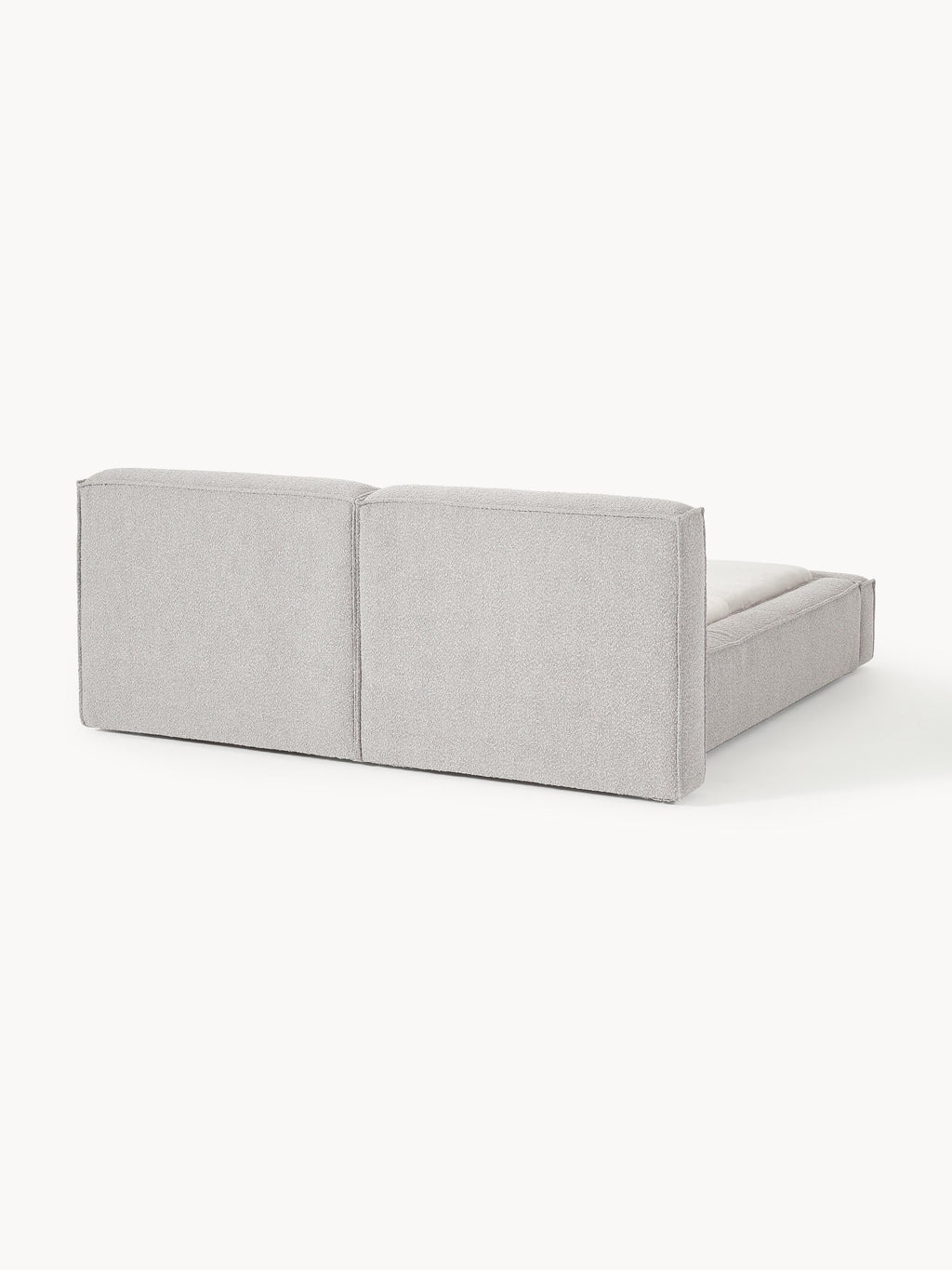 Bouclé-Polsterbett Lennon mit Stauraum