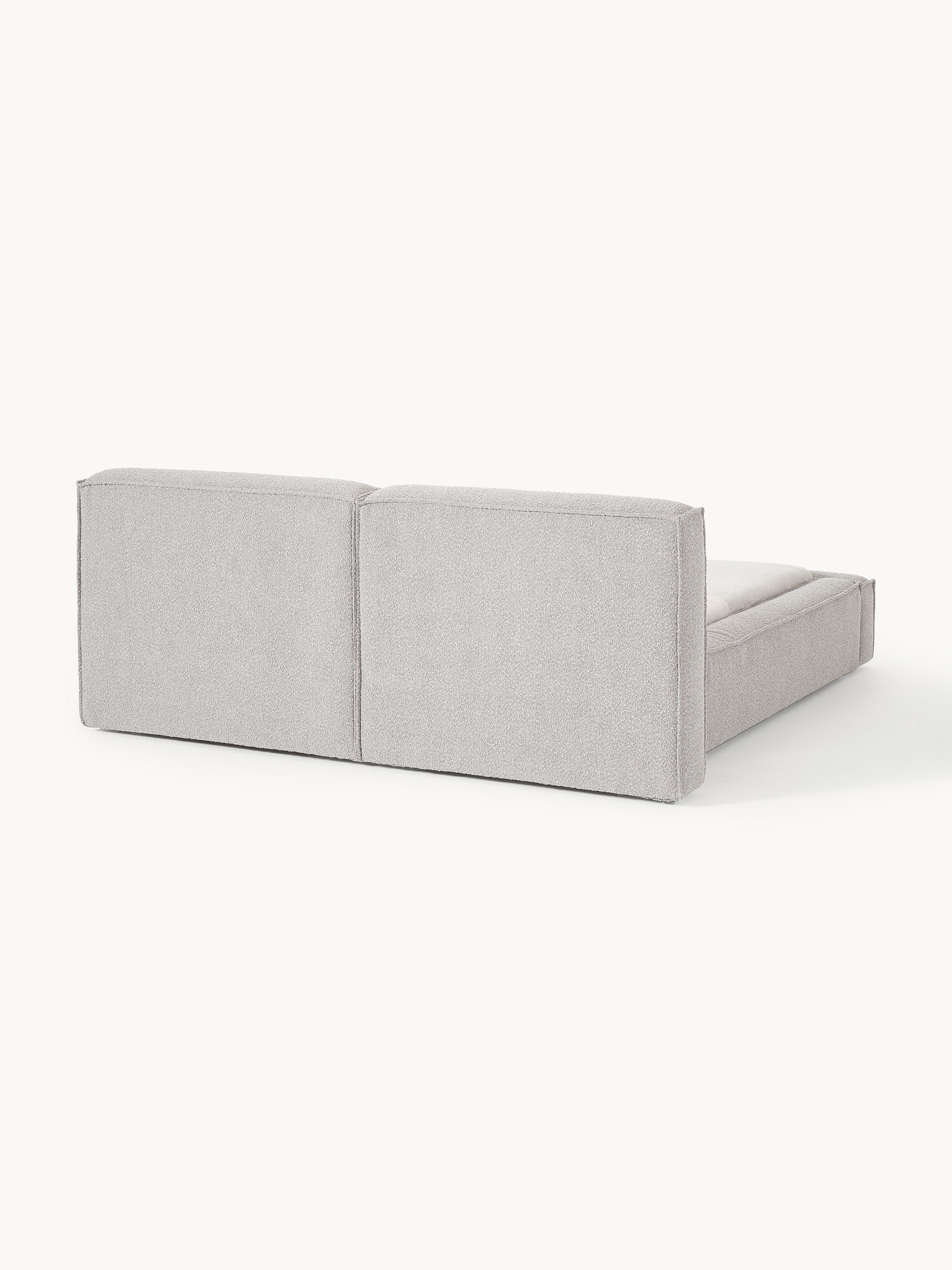 Bouclé-Polsterbett Lennon mit Stauraum