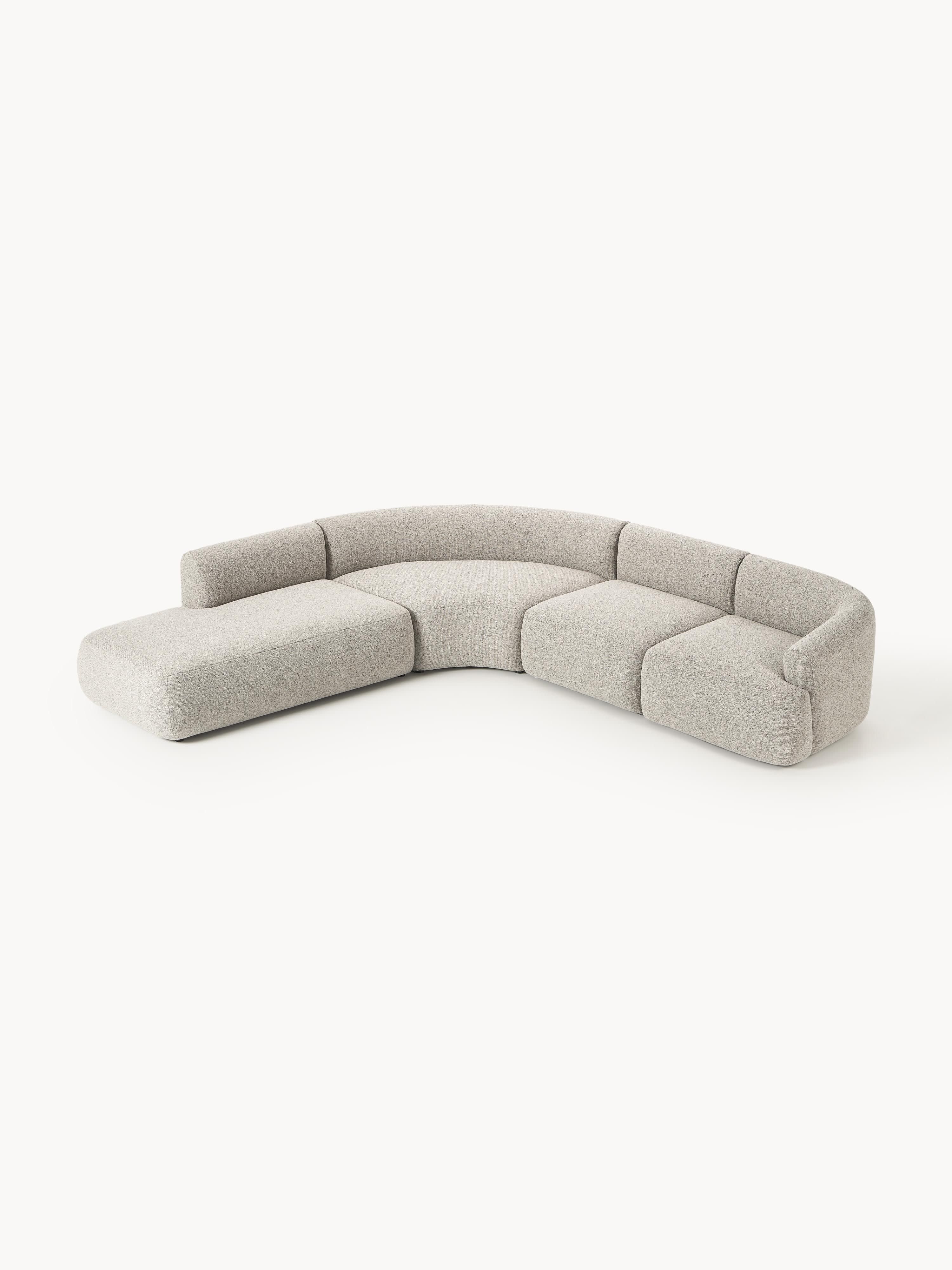Modulares Bouclé-Ecksofa Sofia (4-Sitzer)
