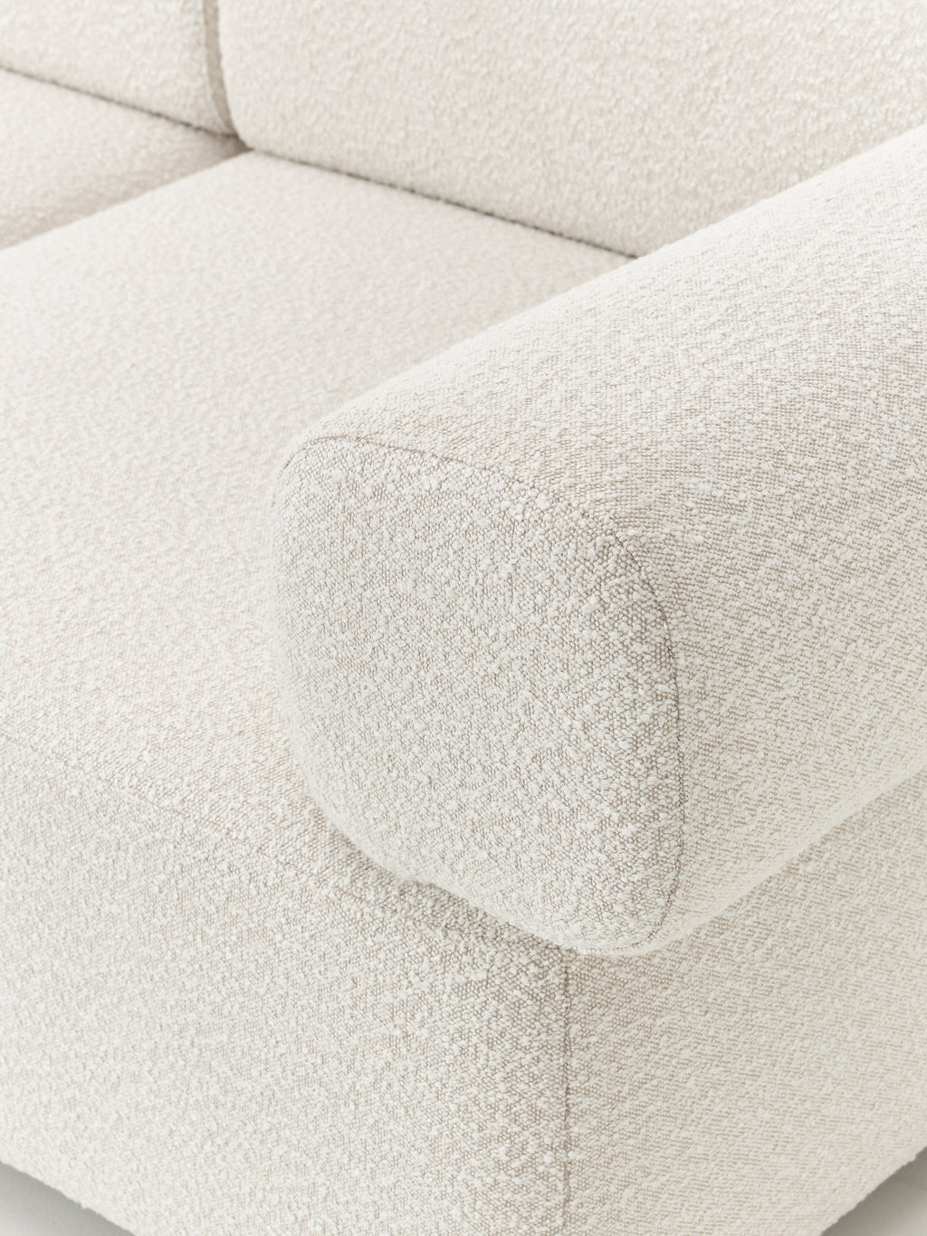 Modulares Bouclé-Sofa Anton (3-Sitzer)