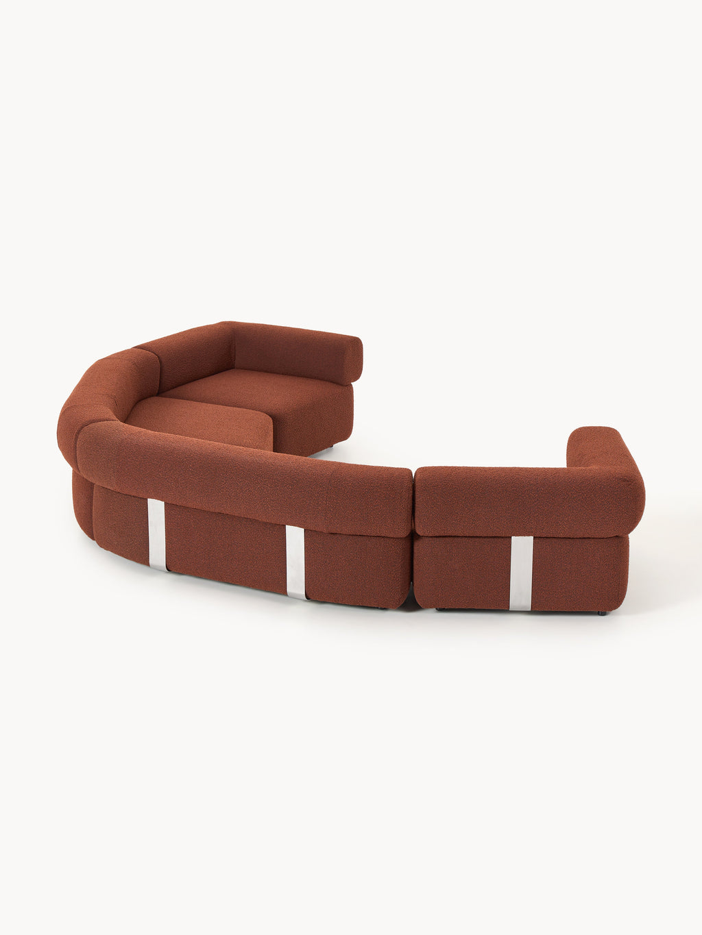 Großes modulares Bouclé-Sofa Anton