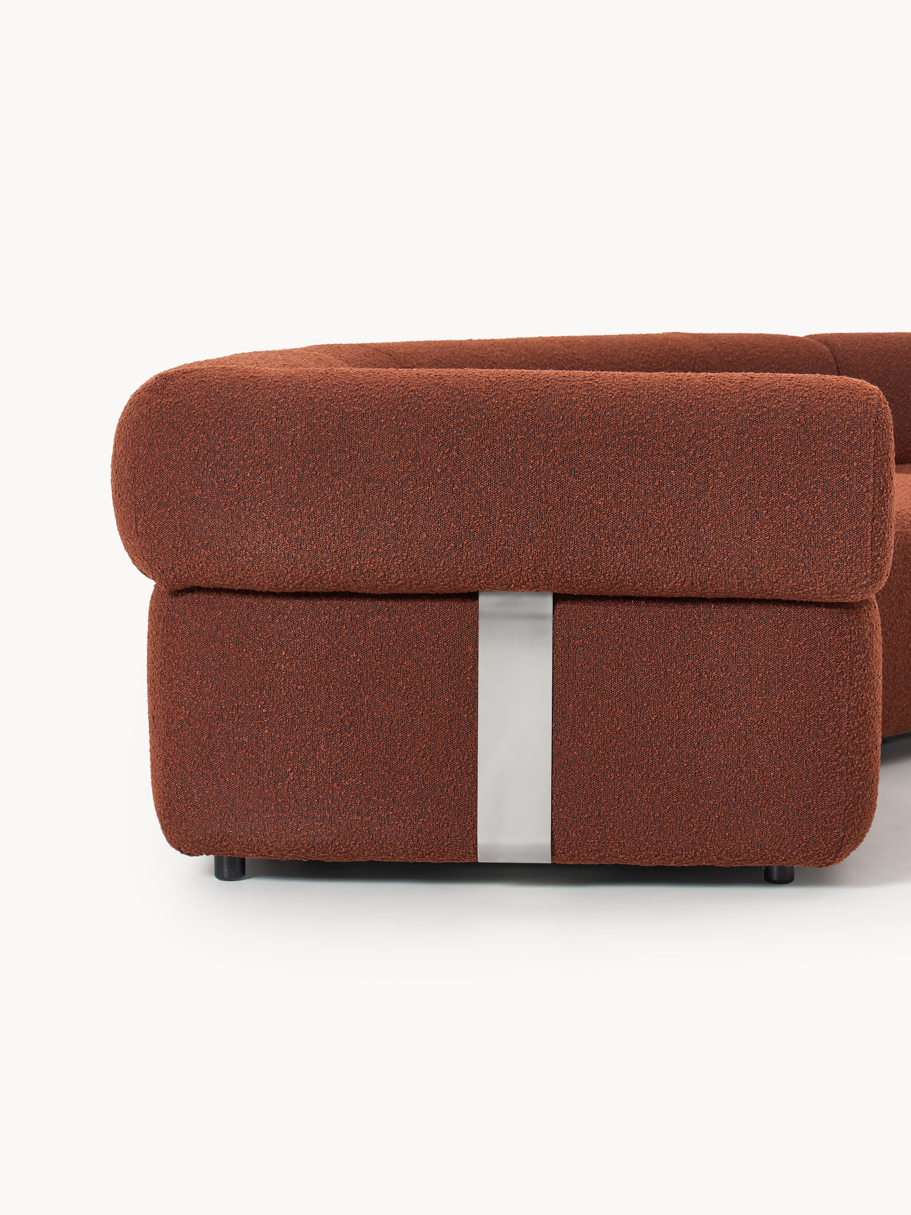 Großes modulares Bouclé-Sofa Anton