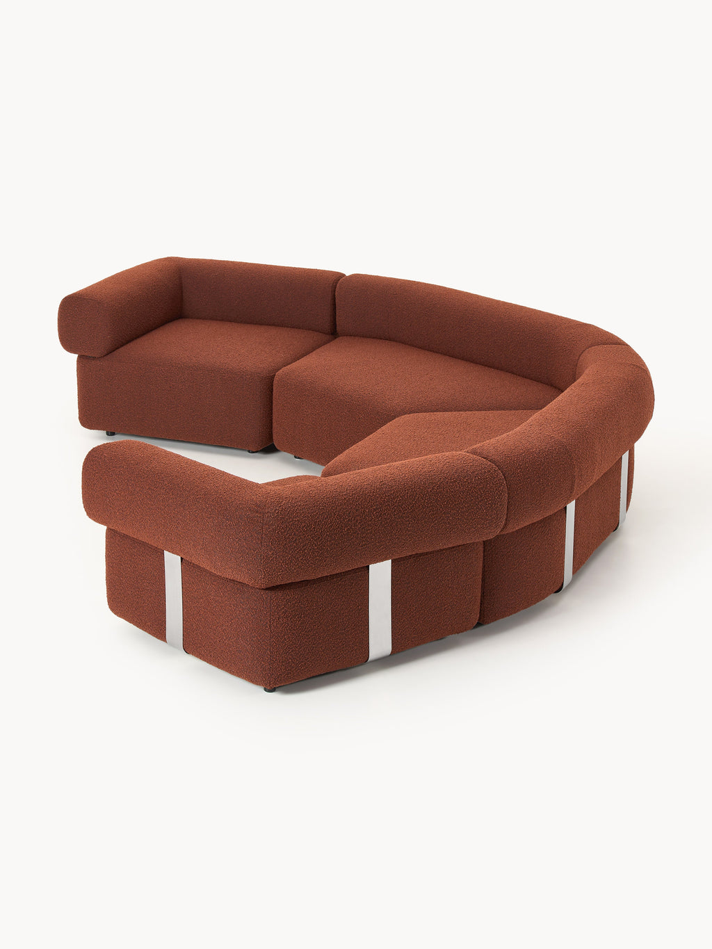 Großes modulares Bouclé-Sofa Anton
