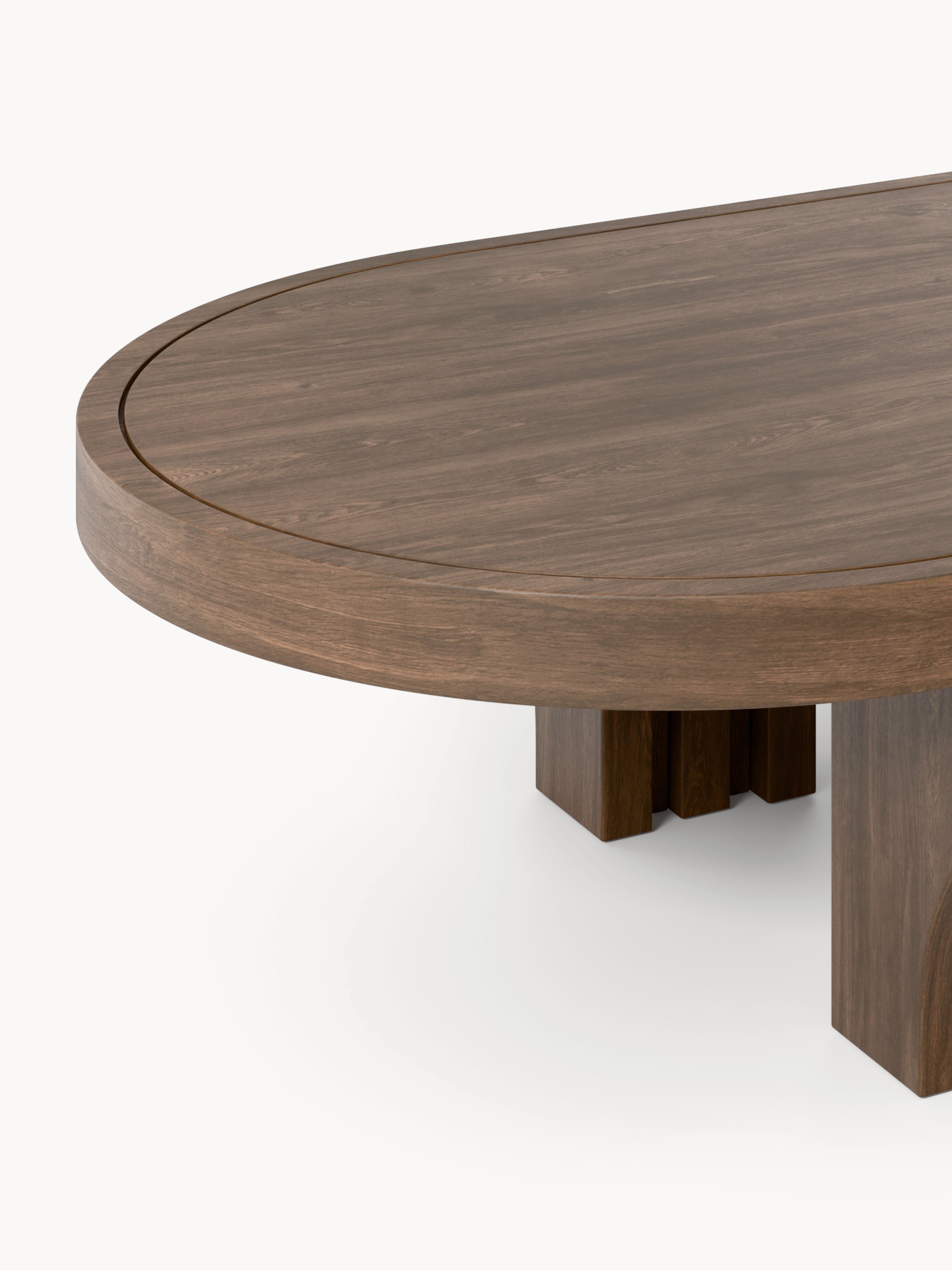 Ovaler Holz-Couchtisch Nolan