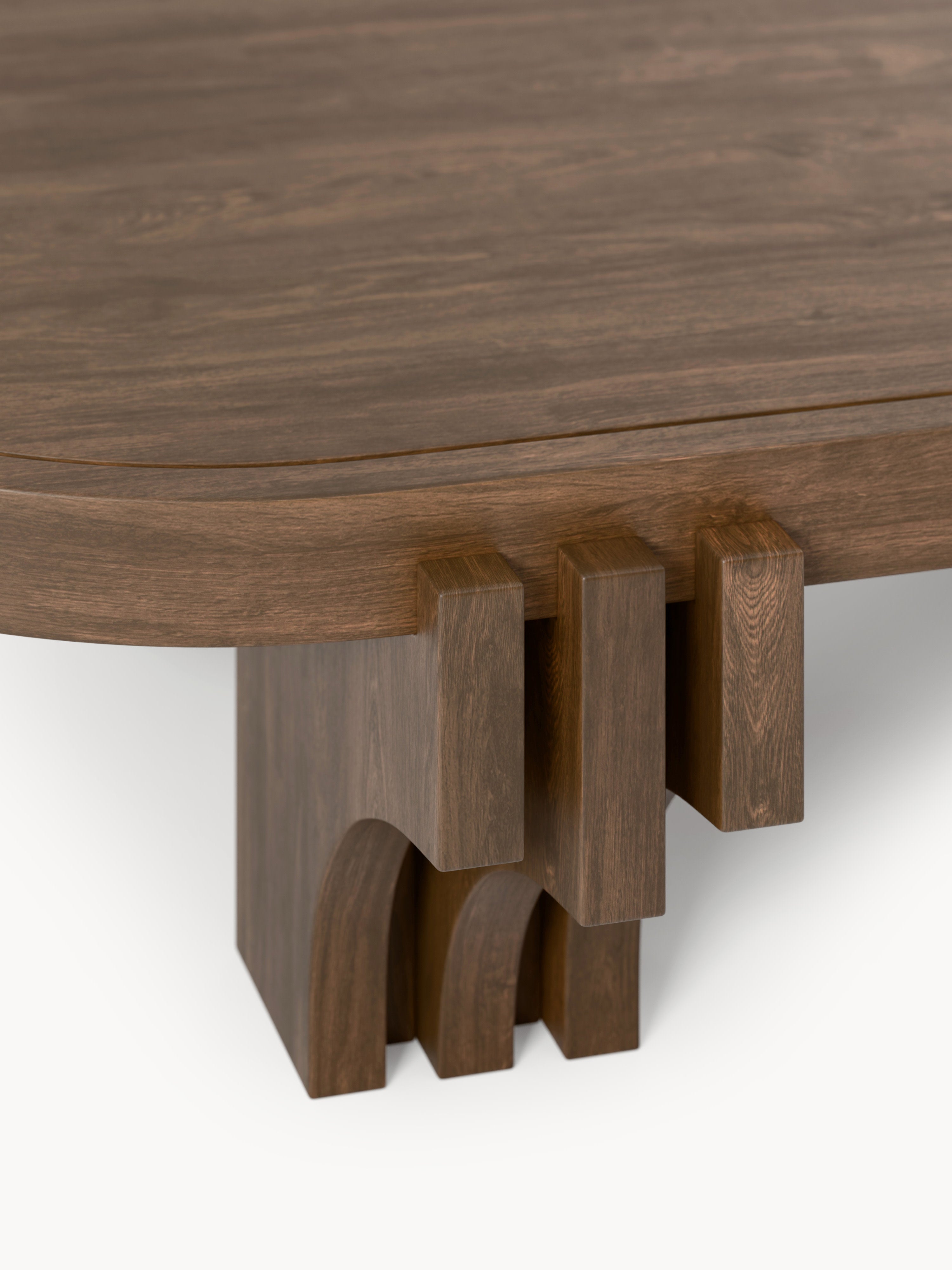 Ovaler Holz-Couchtisch Nolan