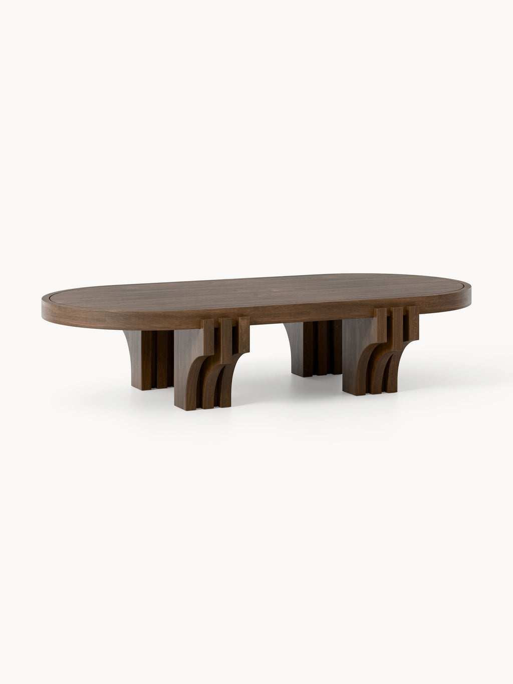 Galeriebild 1 - Ovaler Holz-Couchtisch Nolan