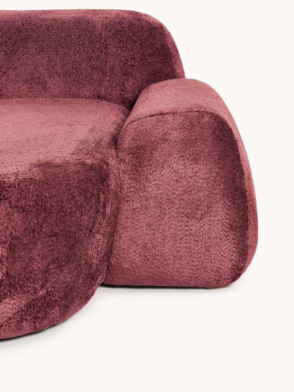 Modulares Teddy-Bouclé-Ecksofa Wolke (4-Sitzer)