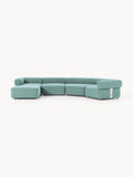 Galeriebild 1 - Großes modulares Bouclé-Sofa Anton mit Hocker (links/rechts)
