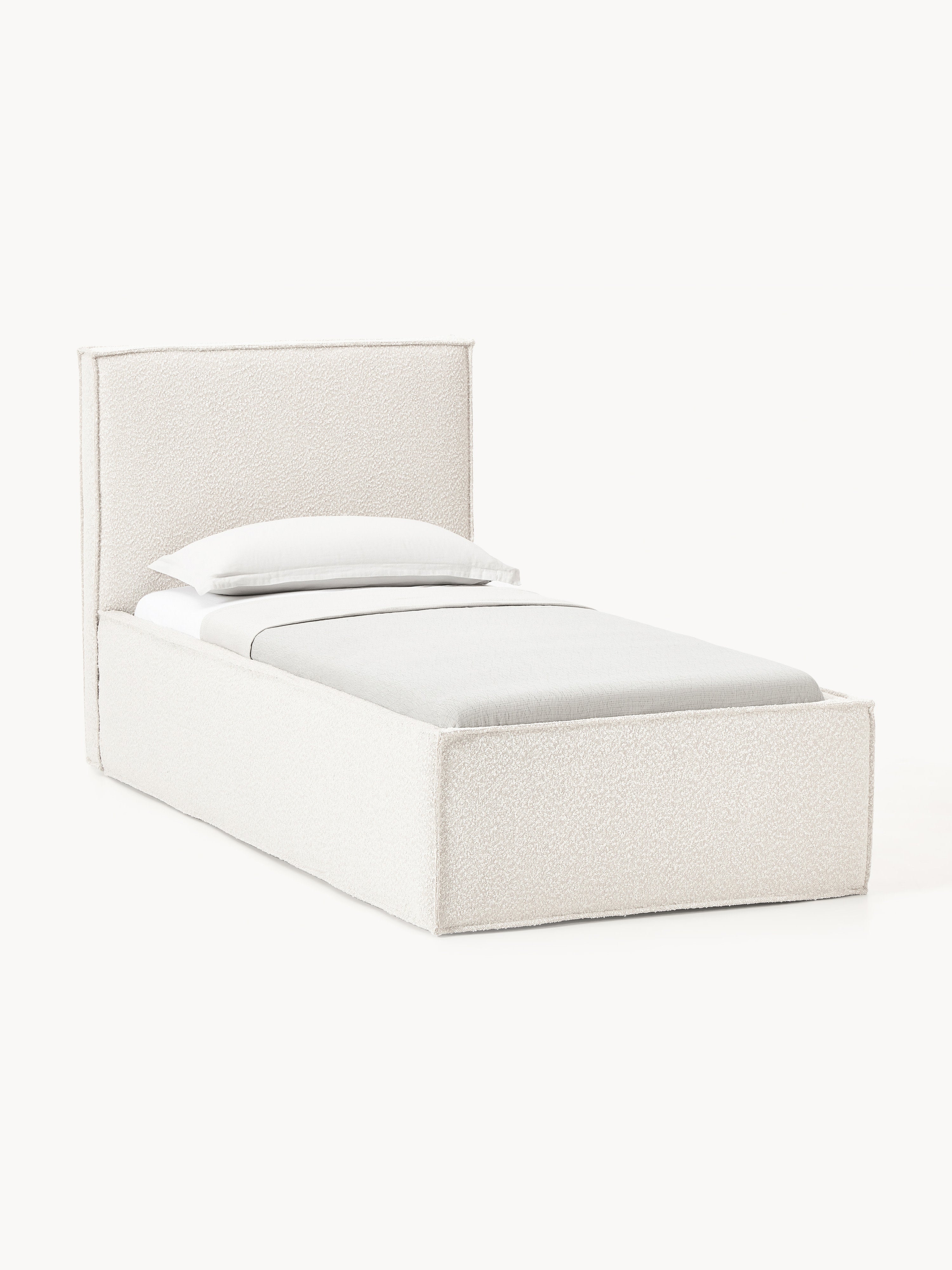 Galeriebild 1 - Bouclé-Einzelbett Dream mit Stauraum