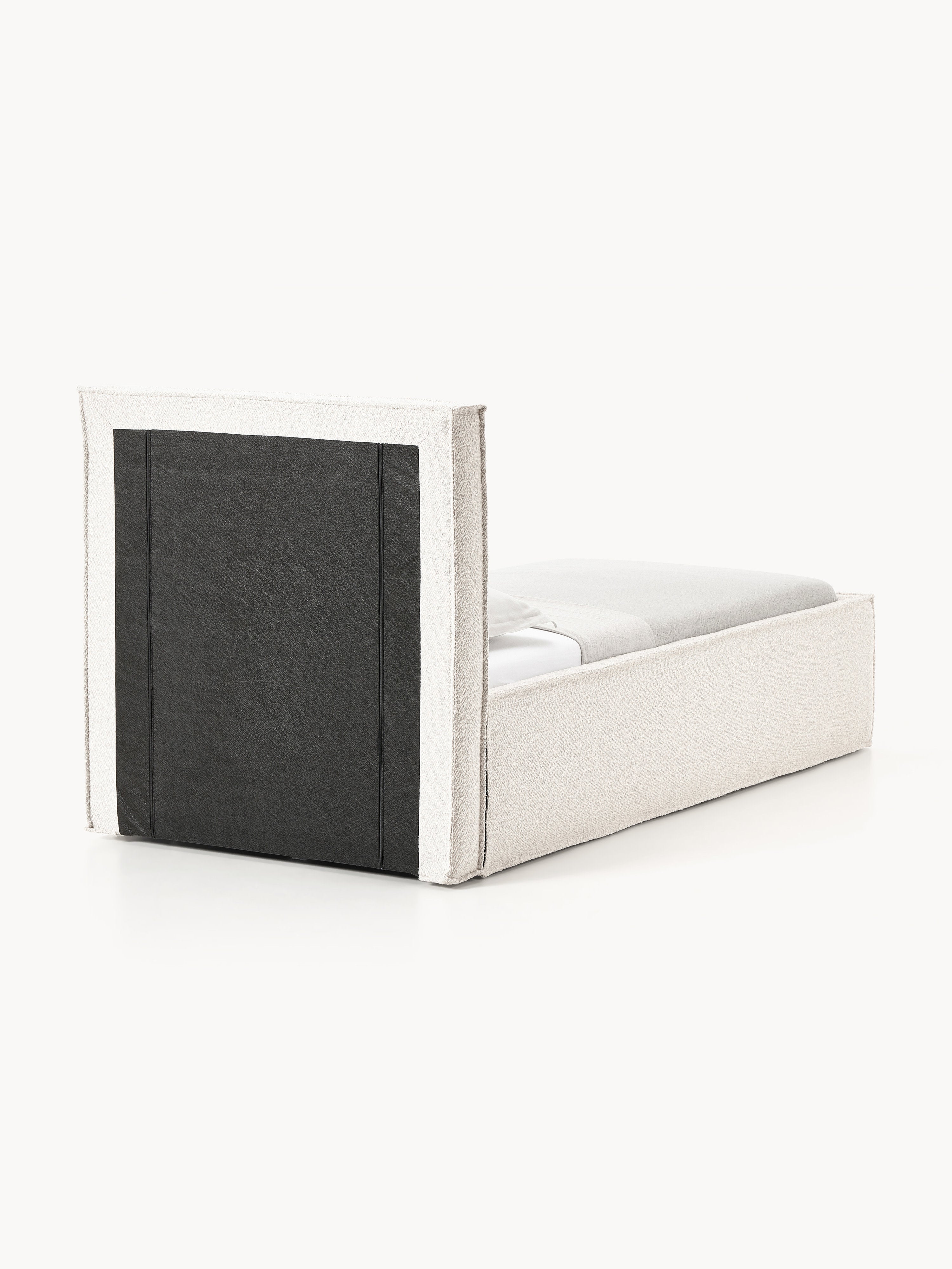 Bouclé-Einzelbett Dream mit Stauraum
