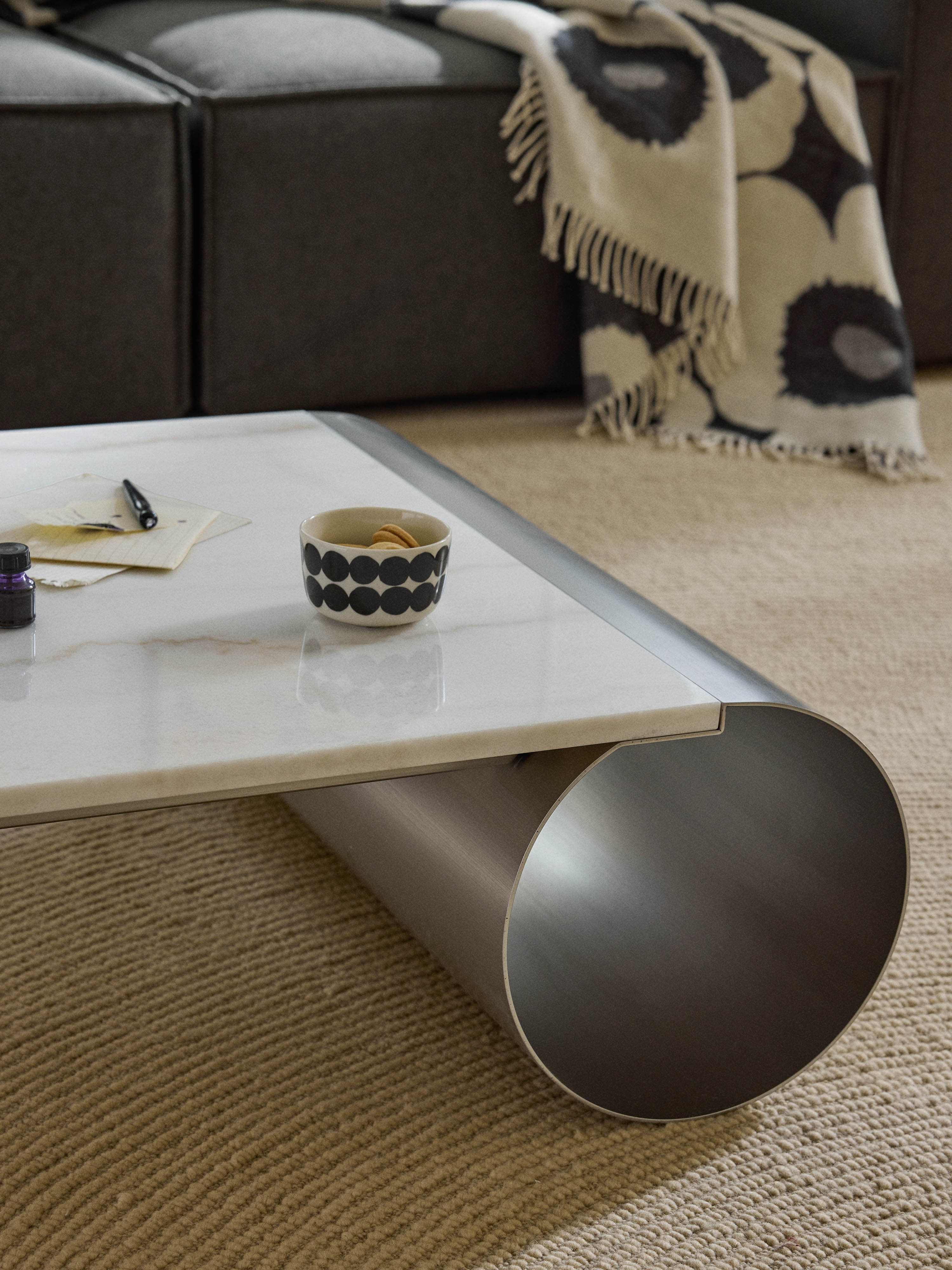 XL-Couchtisch Blaze mit Marmorplatte, B 160 cm