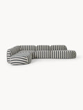 Galeriebild 1 - Modulares Gestreiftes XL-Ecksofa Wolke mit Chaiselongue