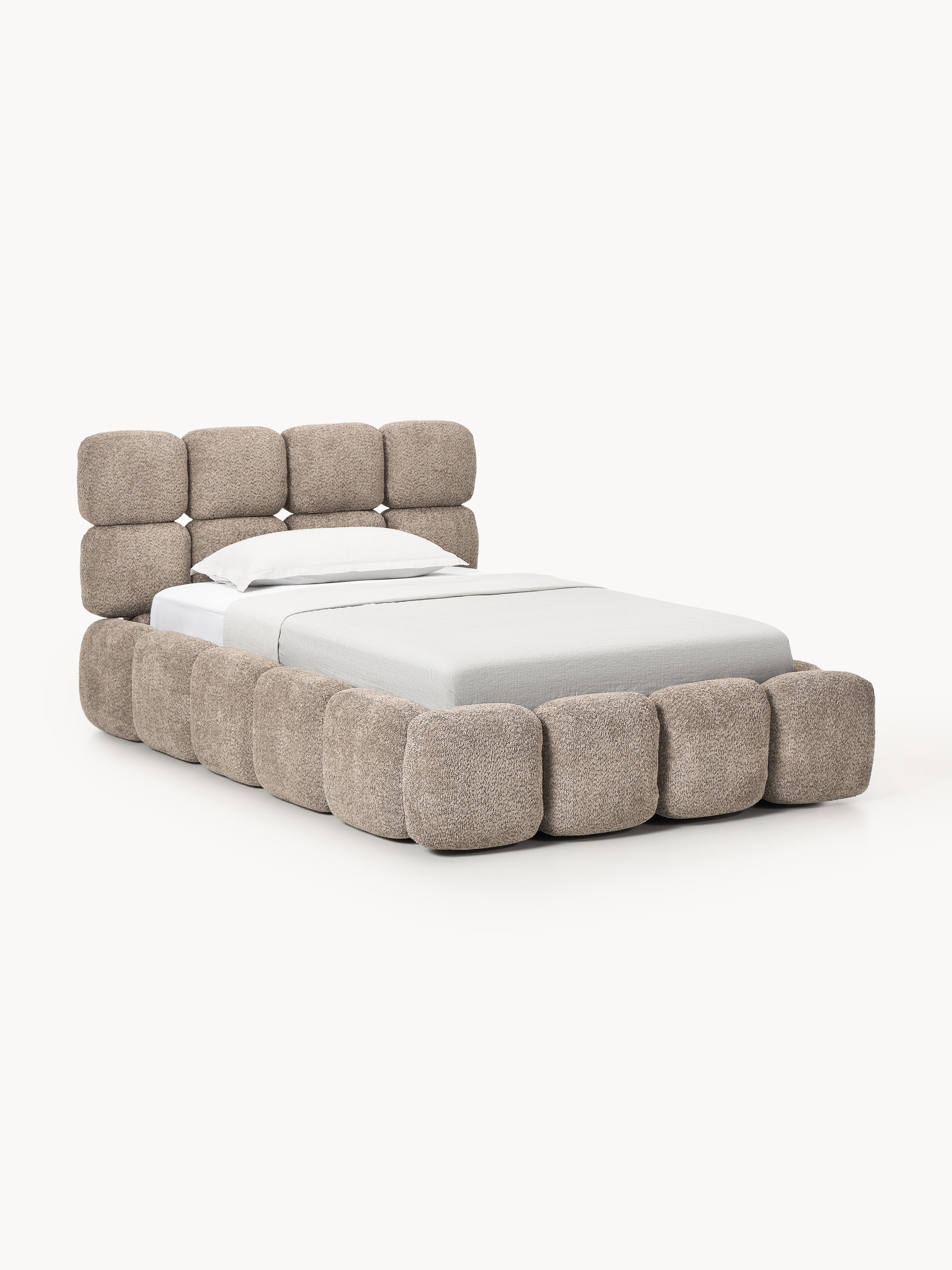Galeriebild 1 - Einzelbett Tayla aus Teddy-Bouclé