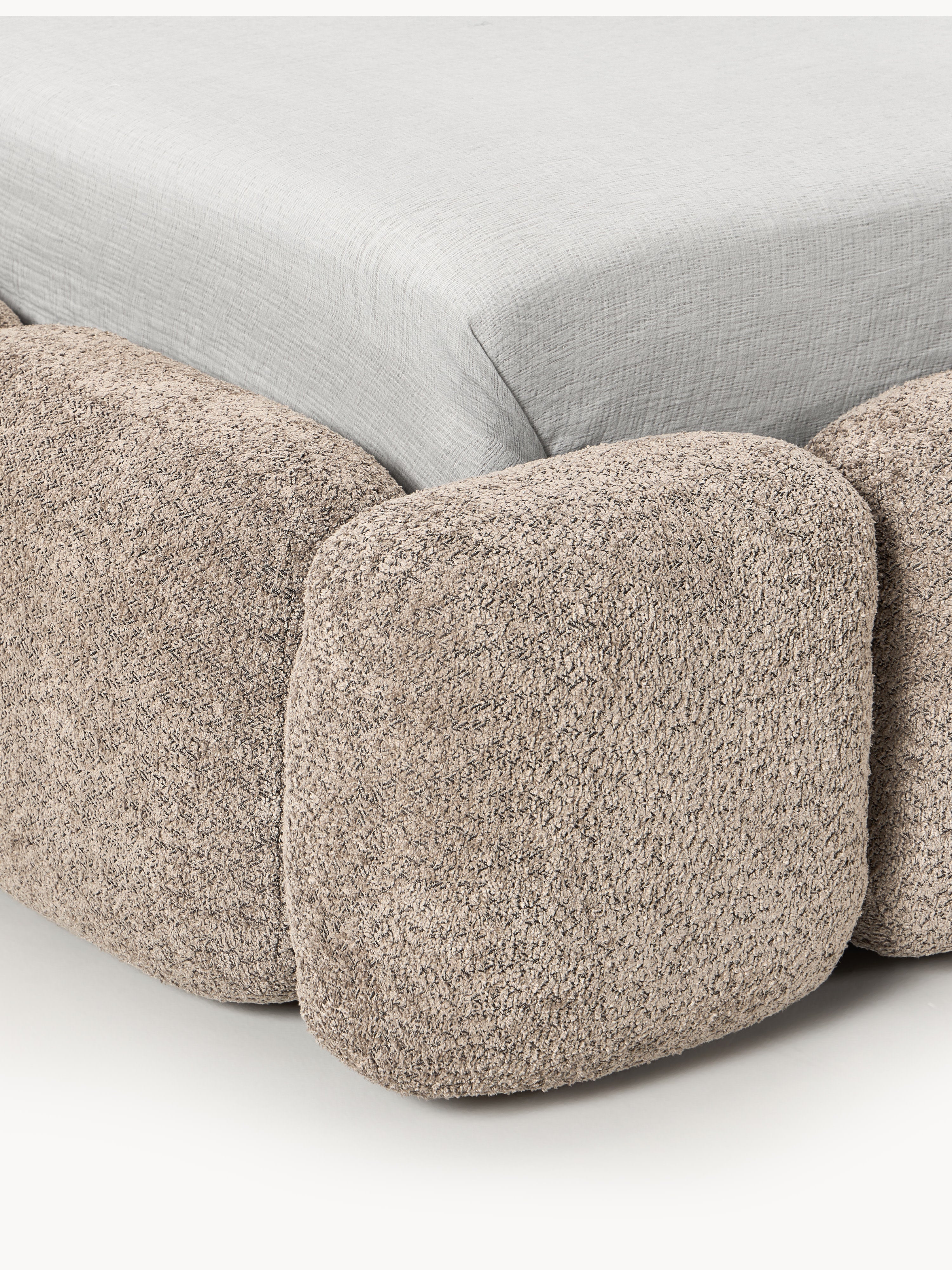 Einzelbett Tayla aus Teddy-Bouclé