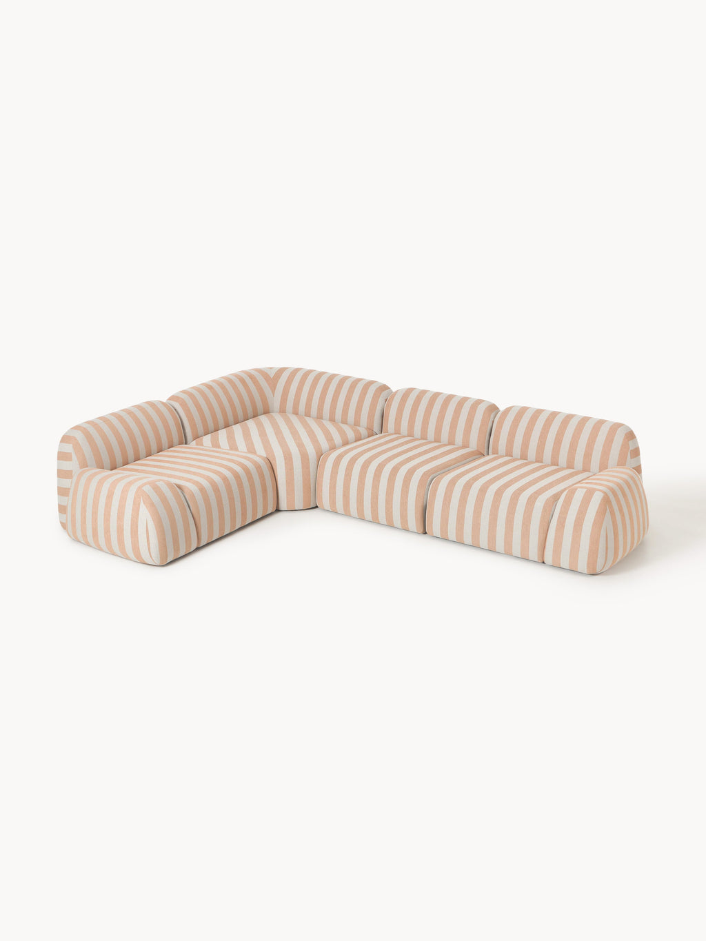 Modulares Gestreiftes Ecksofa Wolke (4-Sitzer)